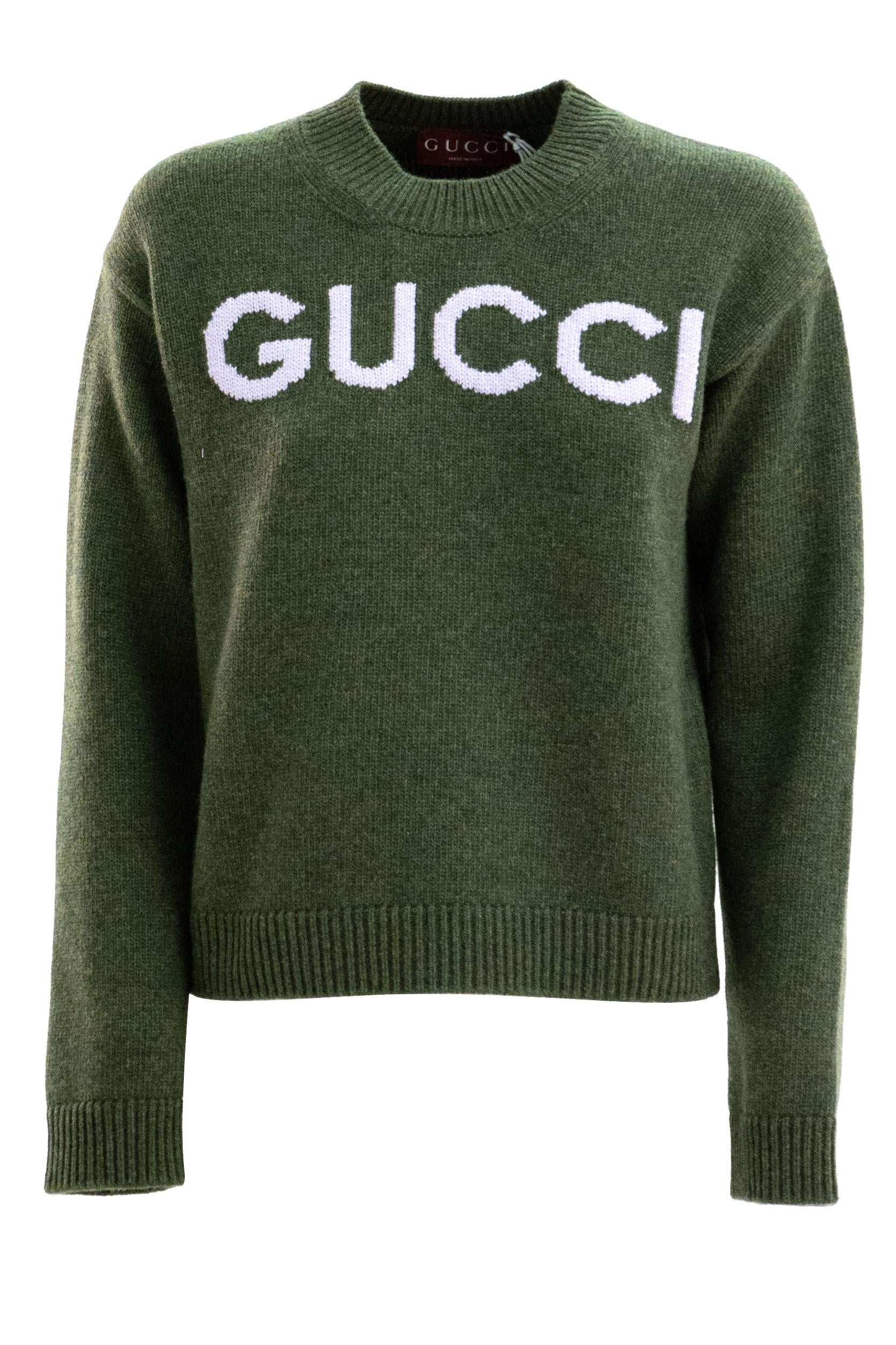 Pullover in lana con intarsio<BR/> 770072 XKEBC 3035 GUCCI