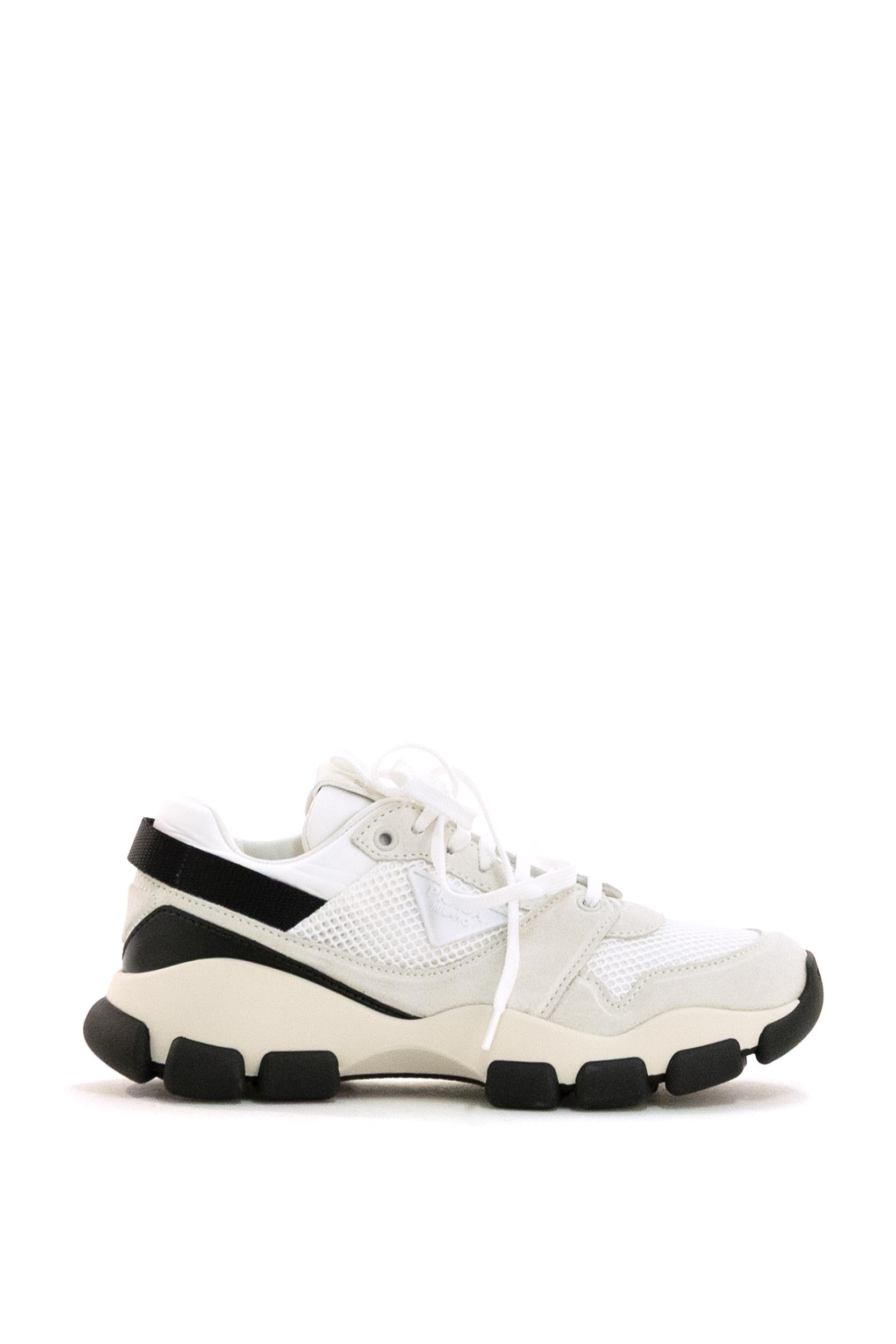 Sneakers in mesh di colore bianco<BR/> 1E506O F 045 3KU1 F0009 PRADA