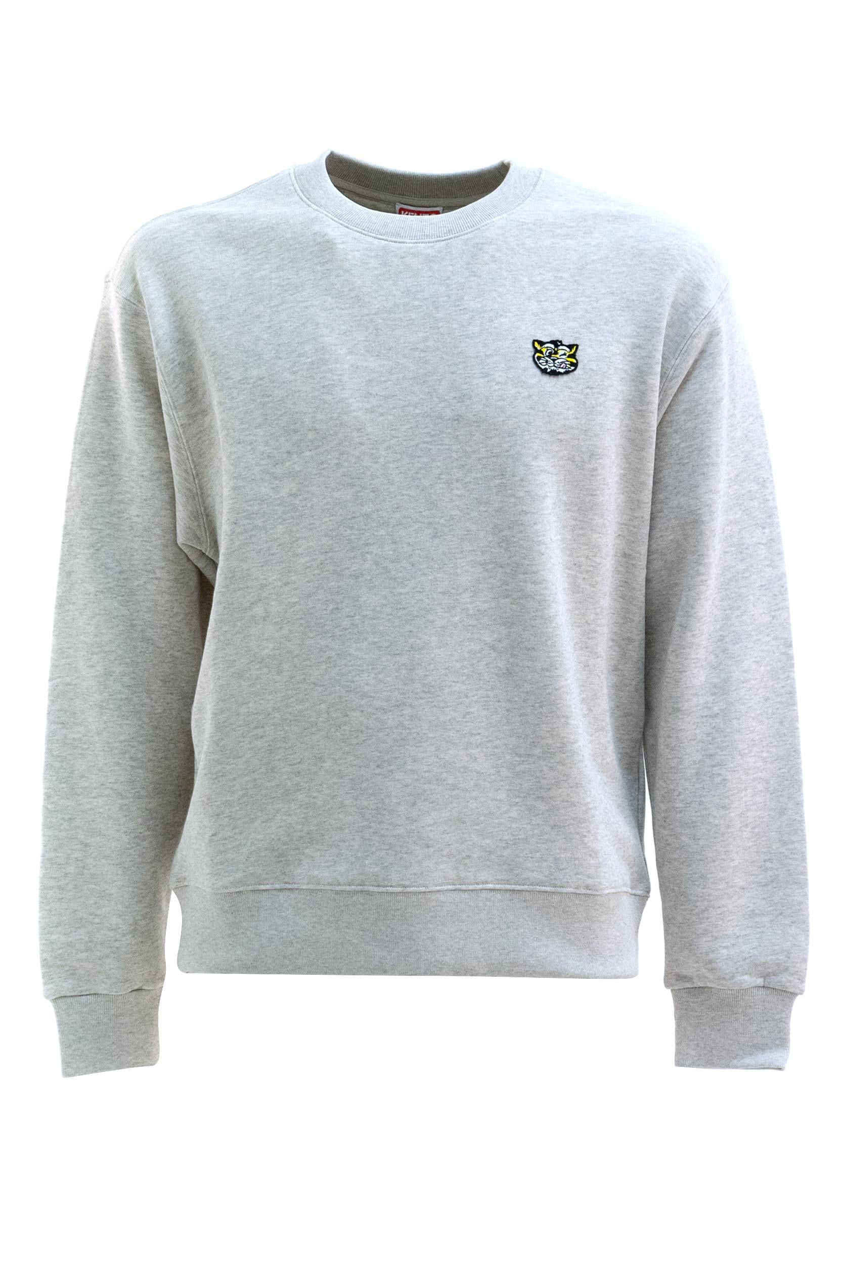 Felpa in cotone di colore grigio<BR/> FG55SW2054MJ 93 KENZO
