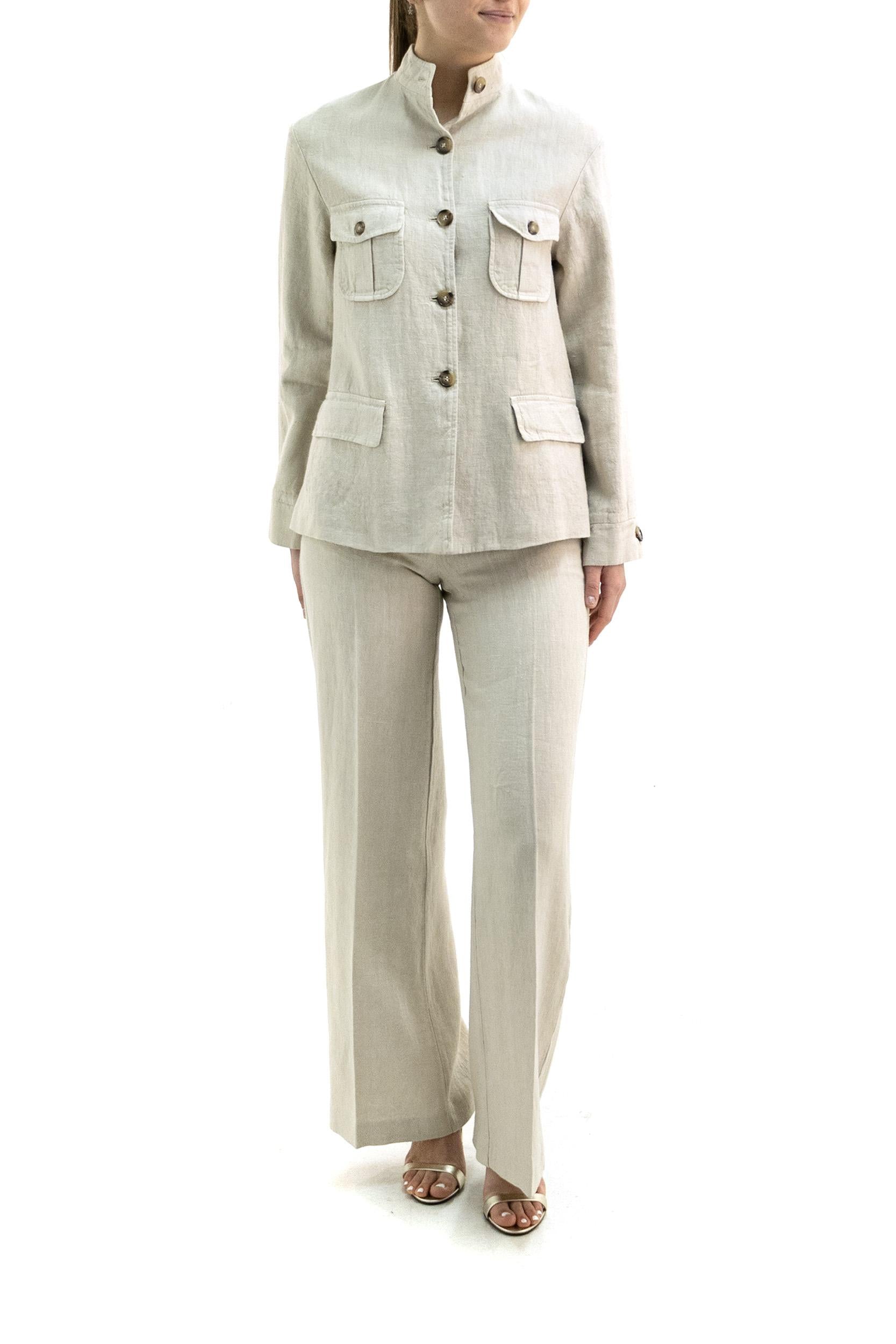 Giacca in lino di colore beige<BR/> KB085DT4502 140 KILTIE
