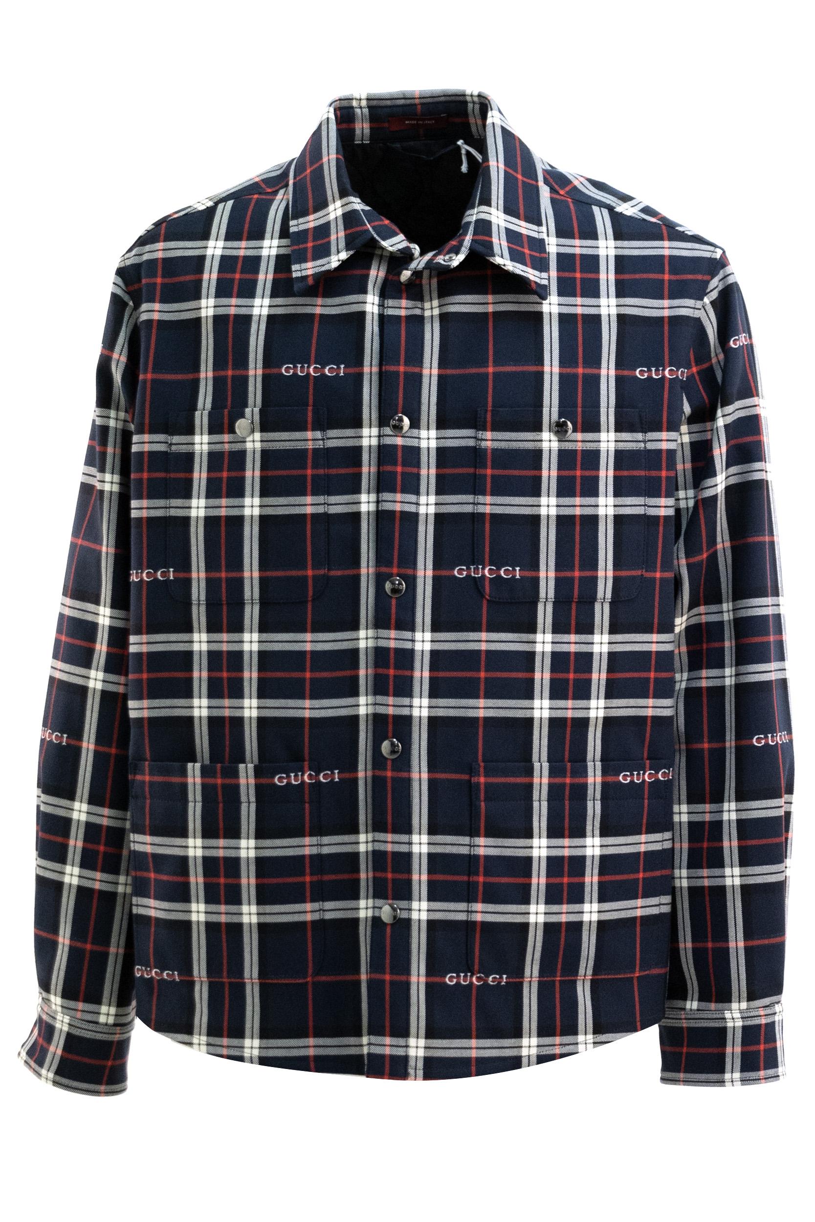 Camicia Imbottita in Tartan di Cotone Jaquard<BR/> 853013 ZAUAC 4069 GUCCI