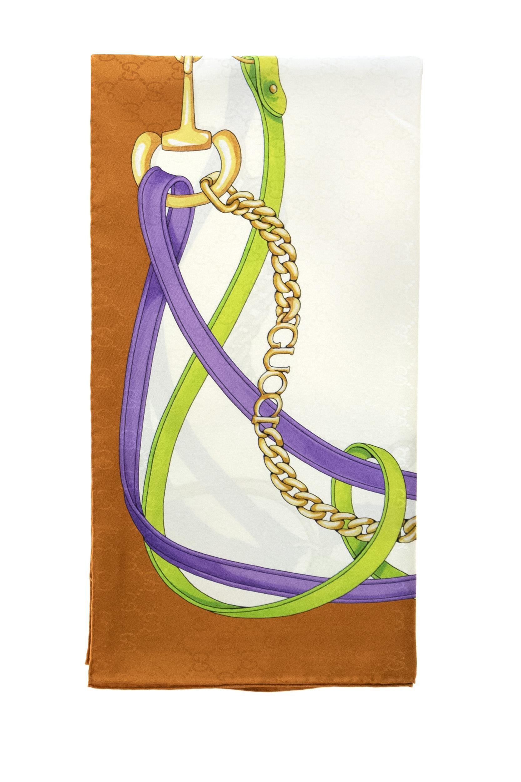 Carré in Jaquard di Seta GG<BR/> 830246 3G009 9174 GUCCI