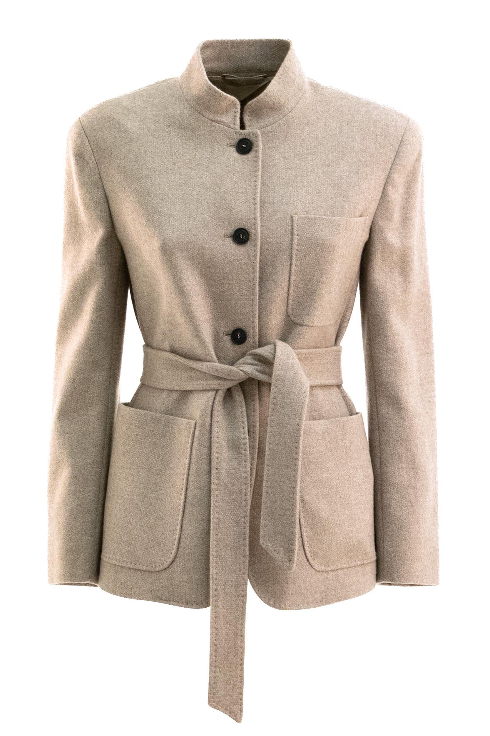 Giacca in cachemire color sabbia<BR/> FALLA 024 MAX MARA