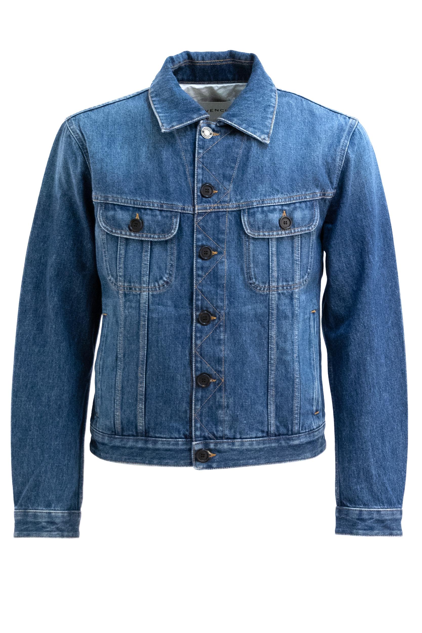 Giacca in denim blu <BR/> BM01EL5177 420 GIVENCHY