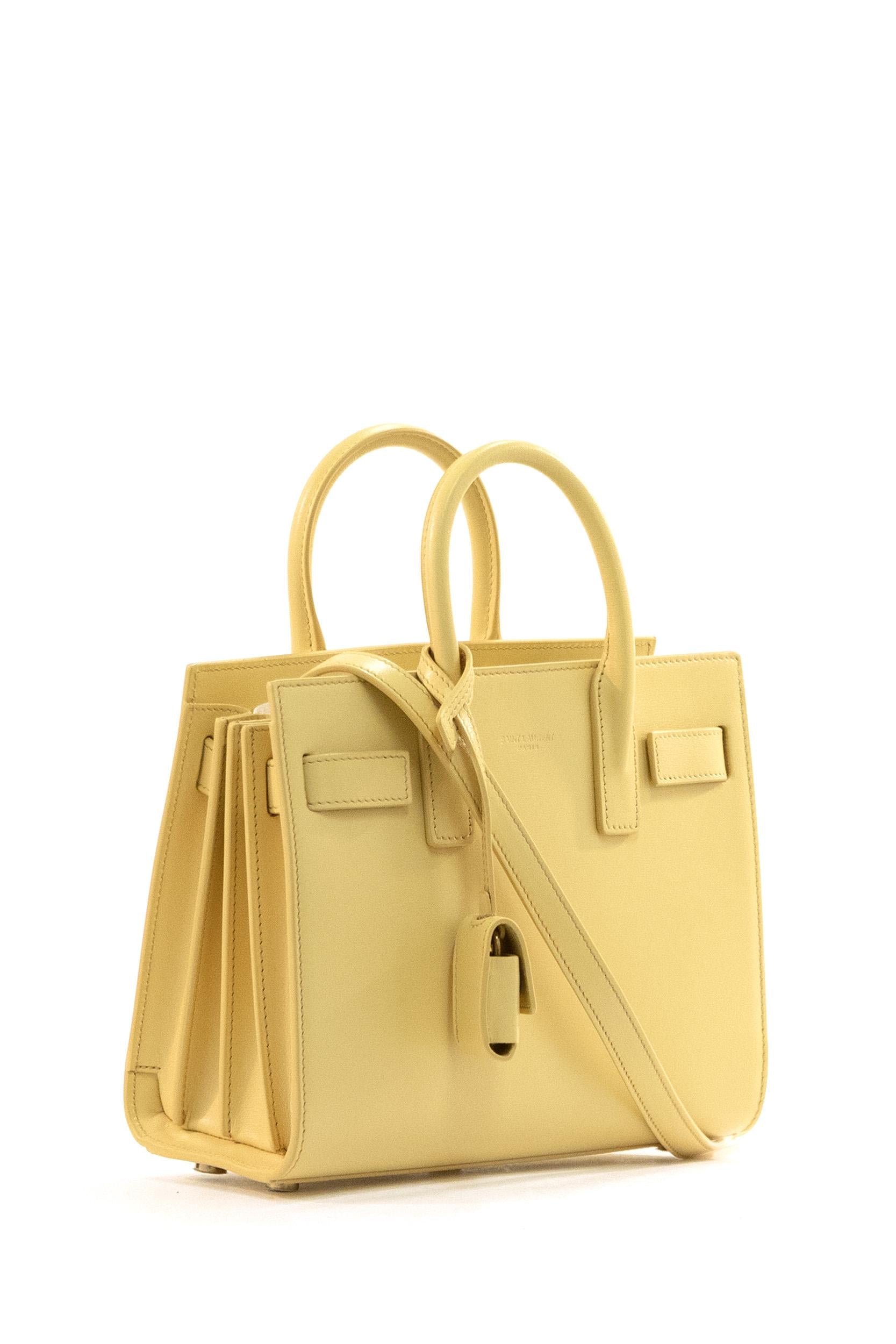 Borsa Sac de Jour Nano in Pelle<BR/> 392035 02G9W 7555 SAINT LAURENT