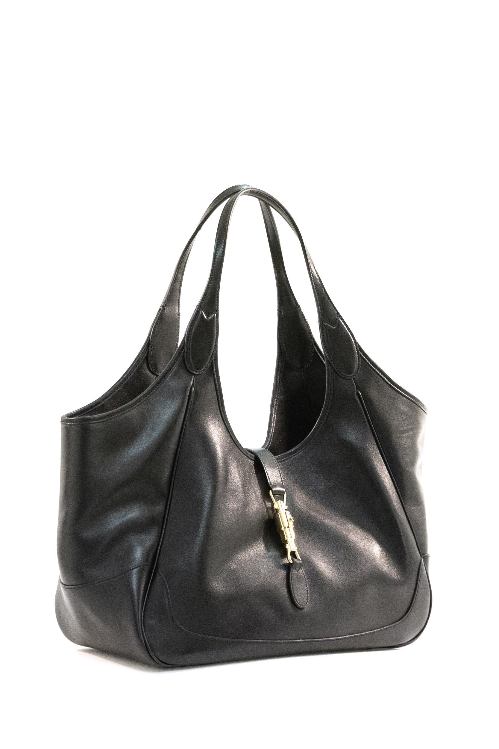 Borsa Mercato in pelle di colore nero<BR/> 866645 AAGIA 1000 GUCCI