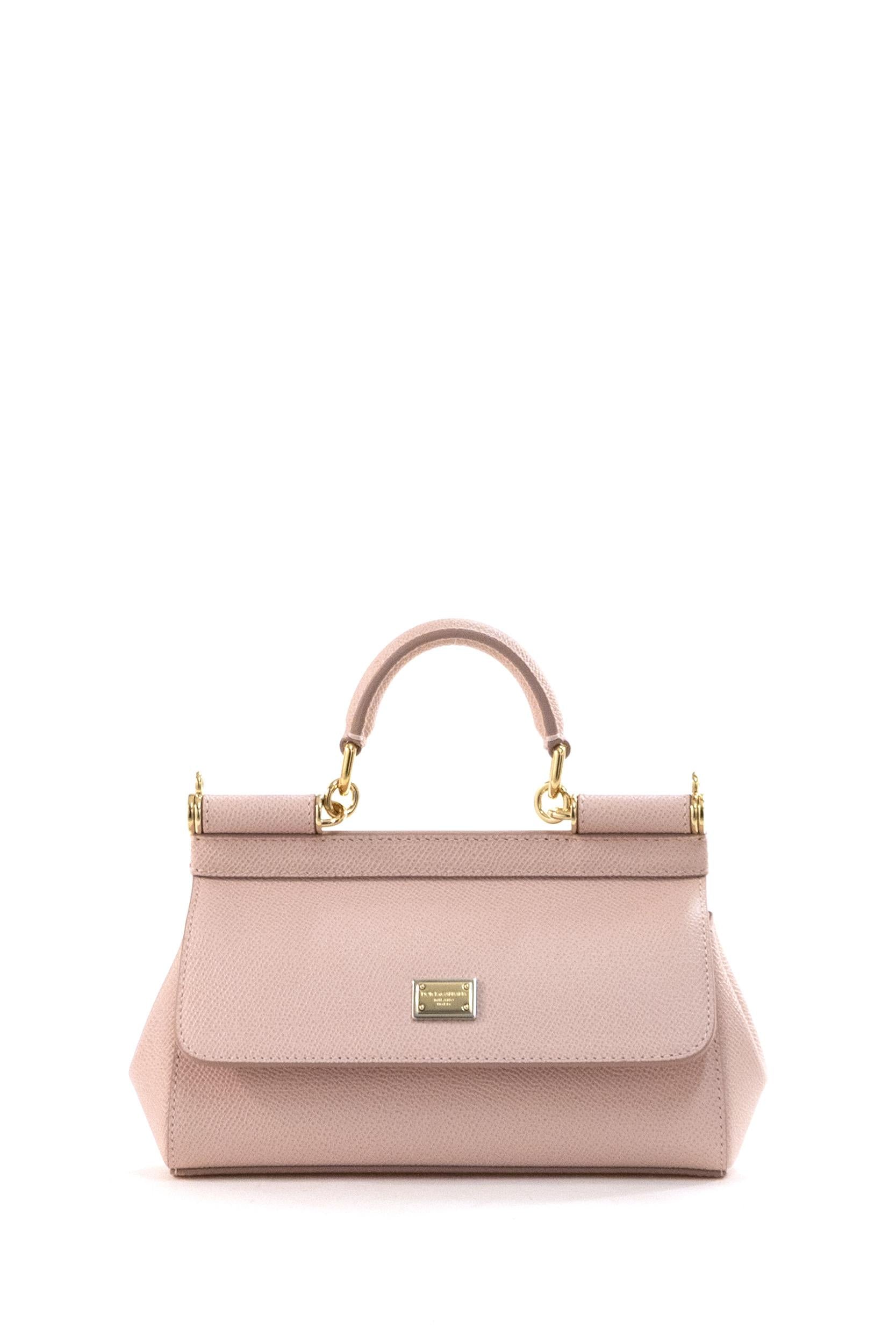 Borsa a Mano Sicily Mini in Pelle di Vitello Dauphine<BR/> BB7116 B1001 8H402 DOLCE & GABBANA