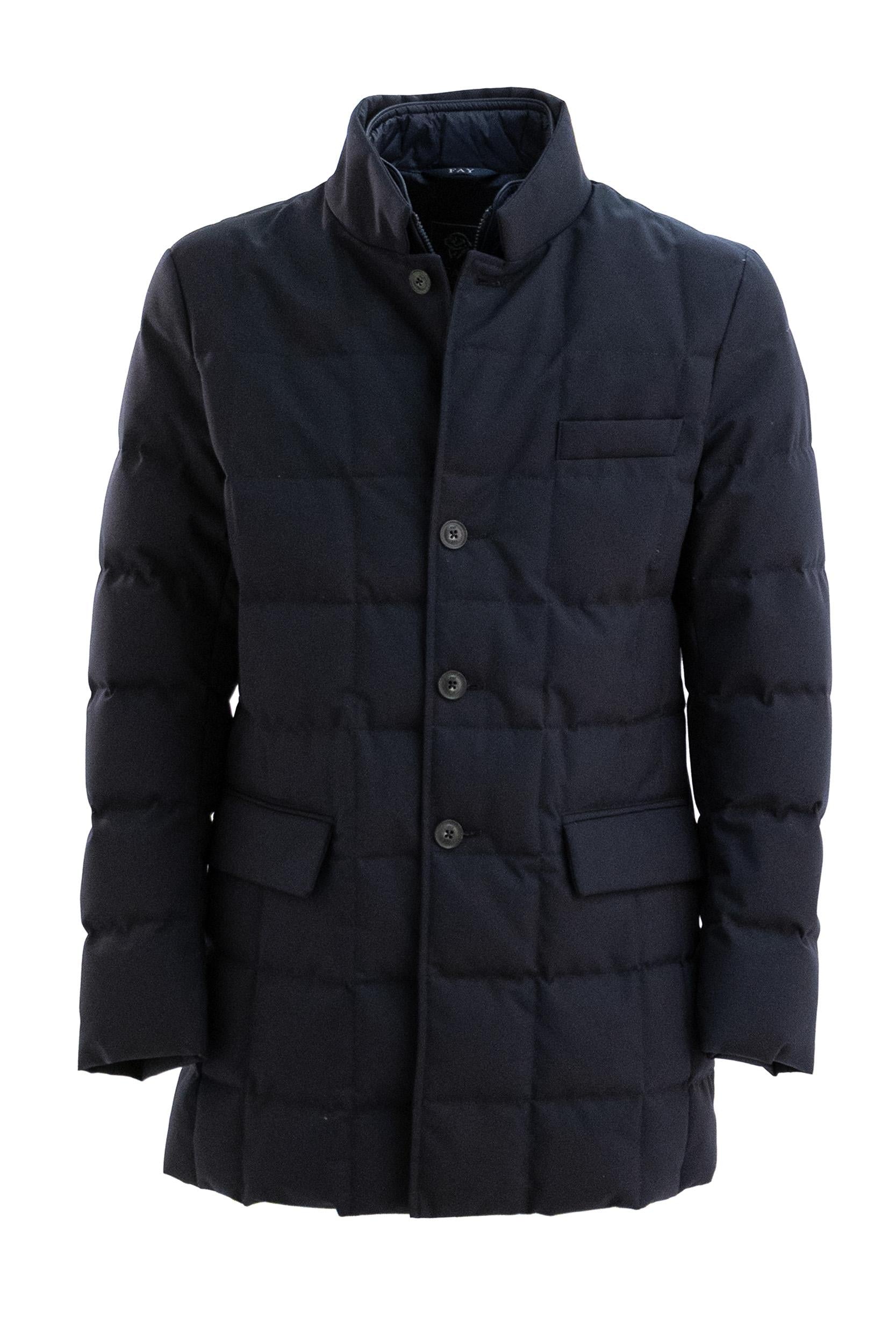 Piumino Double Front in Canvas color blu<BR/> NAM37510530XOB U807 FAY