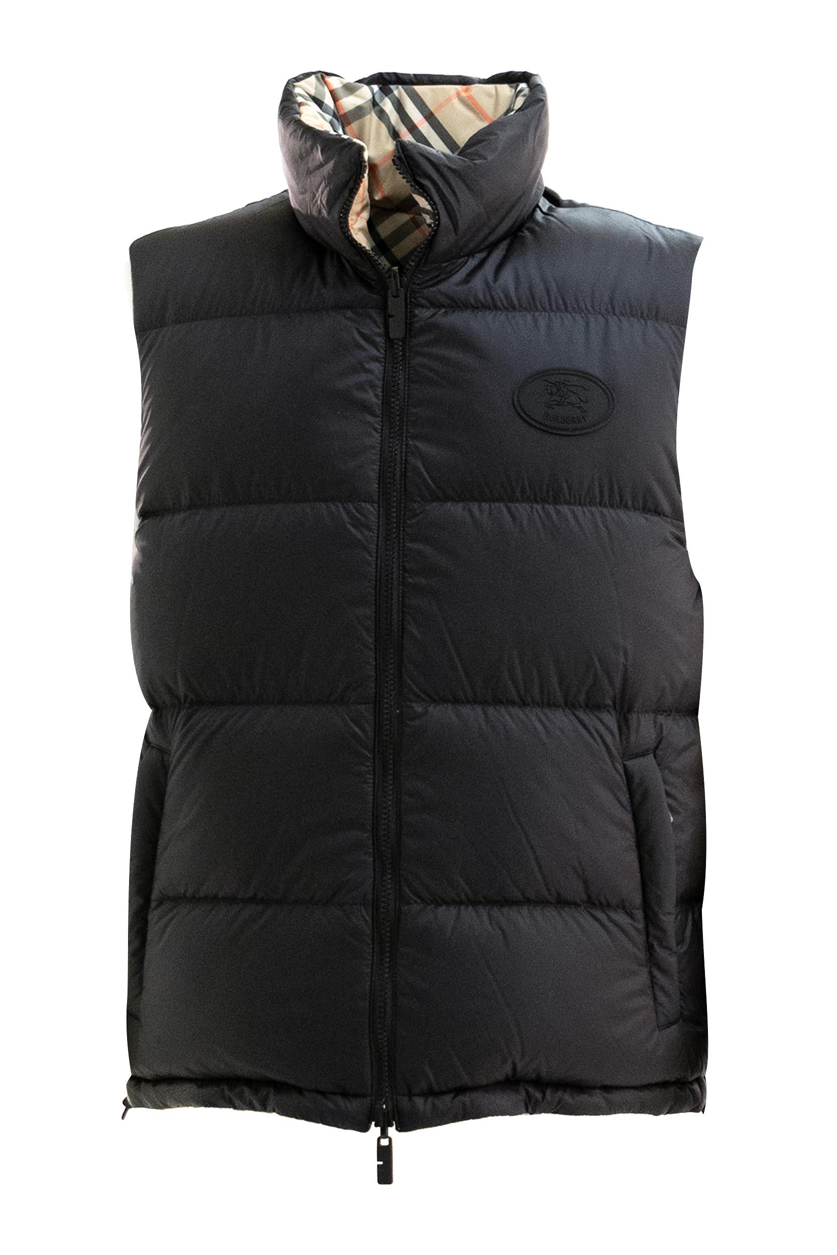 Piumino smanicato Check reversibile<BR/> 8110200 SAND CHECK BURBERRY