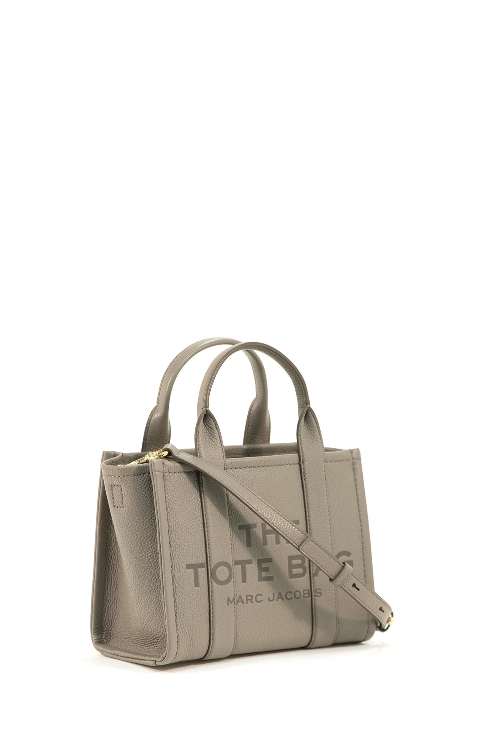 Borsa The Small Tote in pelle color tortora H009L01SP21 055 MARC JACOBS