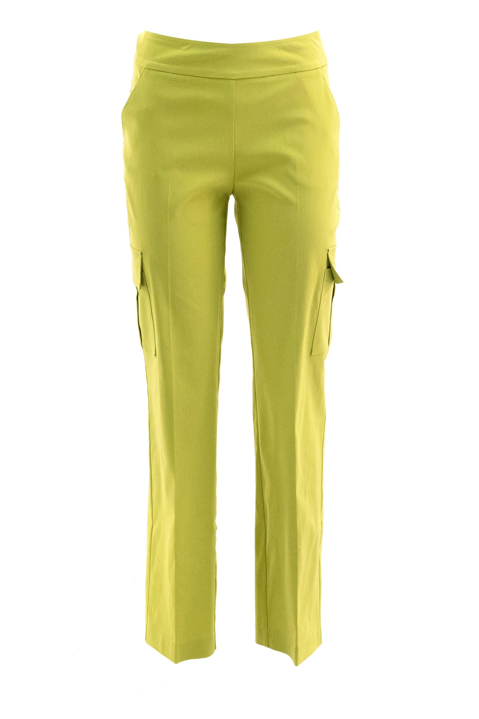 Pantaloni Cargo in tessuto tecnico color verde acido<BR/> KOOL F954 GREEN AVENUE MONTAIGNE
