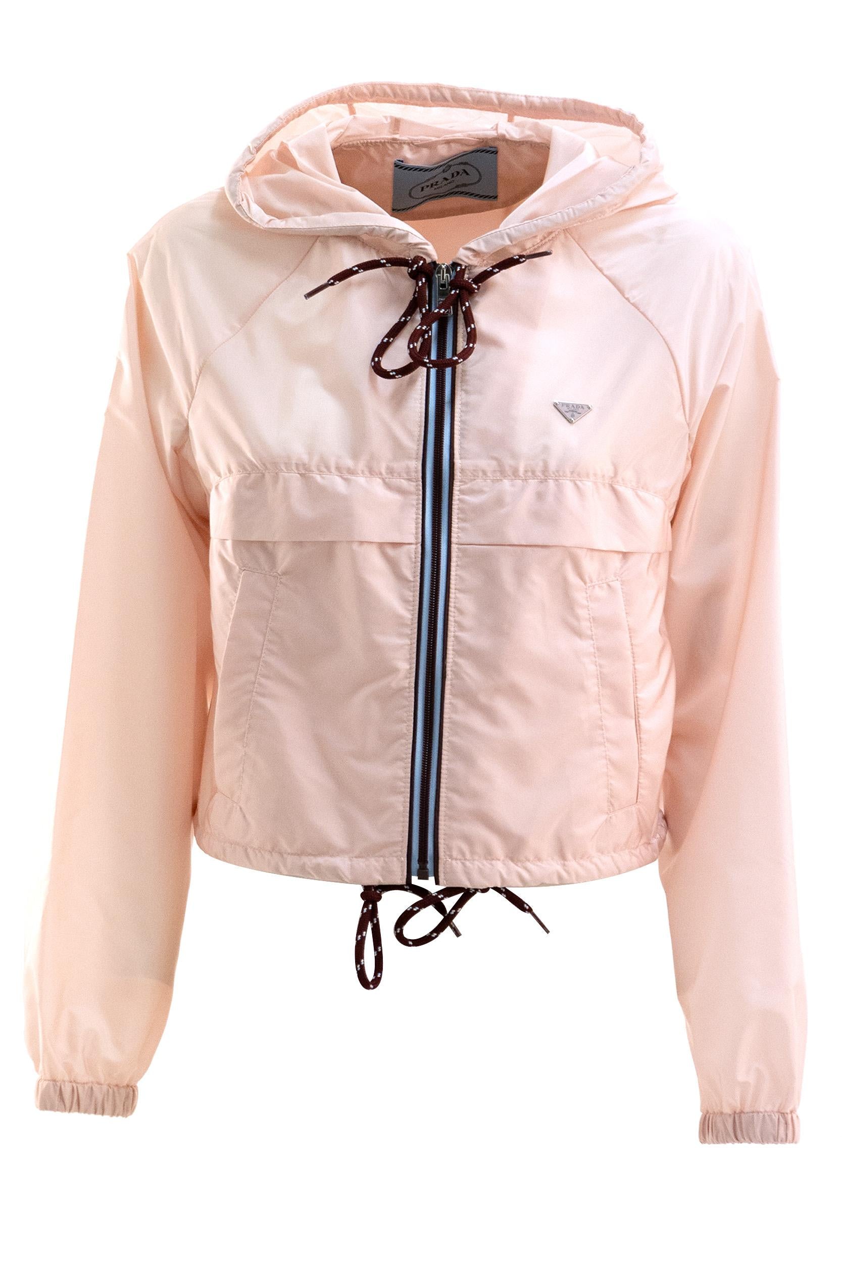 Giubbotto in Re-Nylon di colore rosa<BR/> 292267 S WMO 1WQ9 F0E18 PRADA