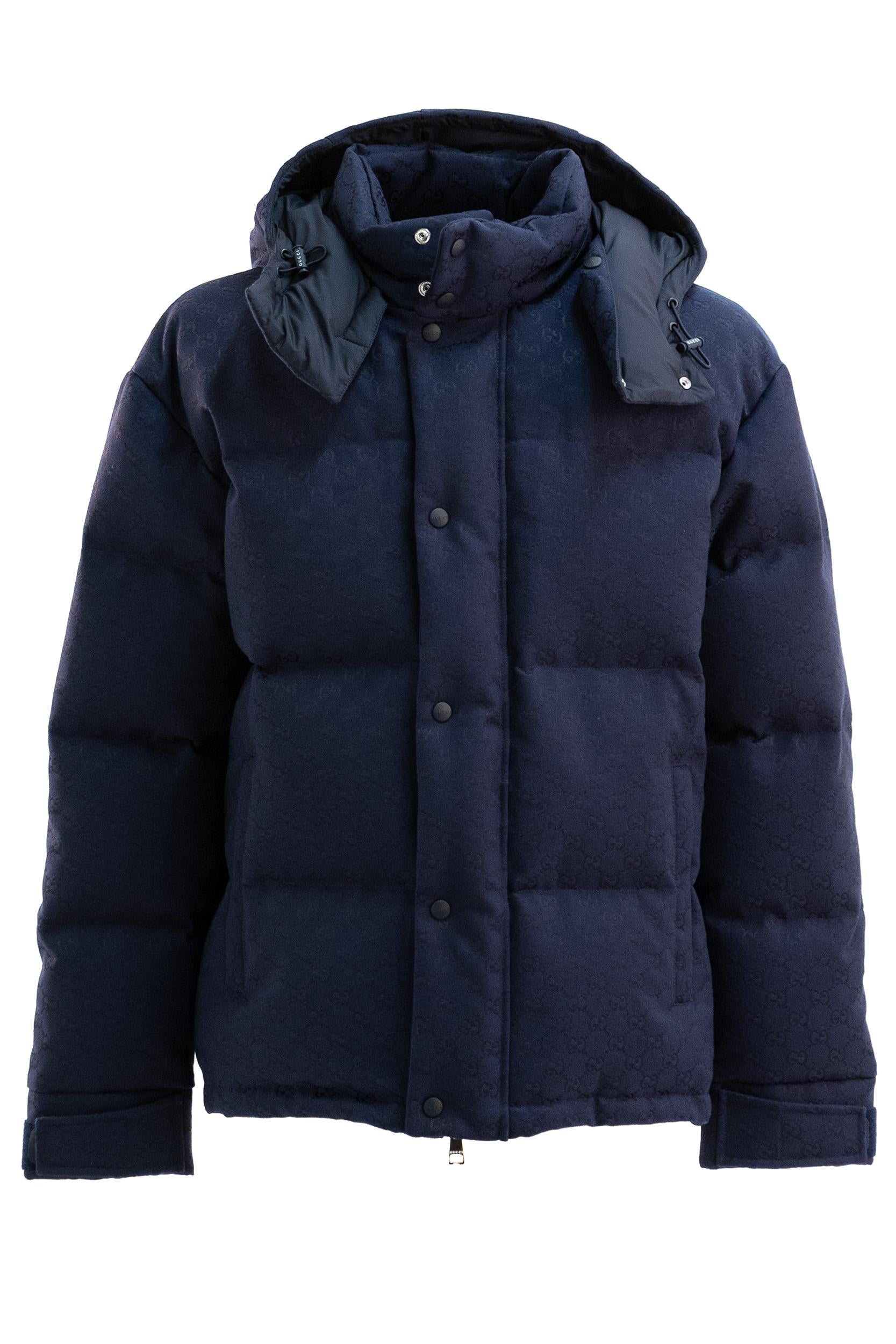 Piumino in tessuto GG color blu scuro<BR/> 794868 Z8BS8 4596 GUCCI