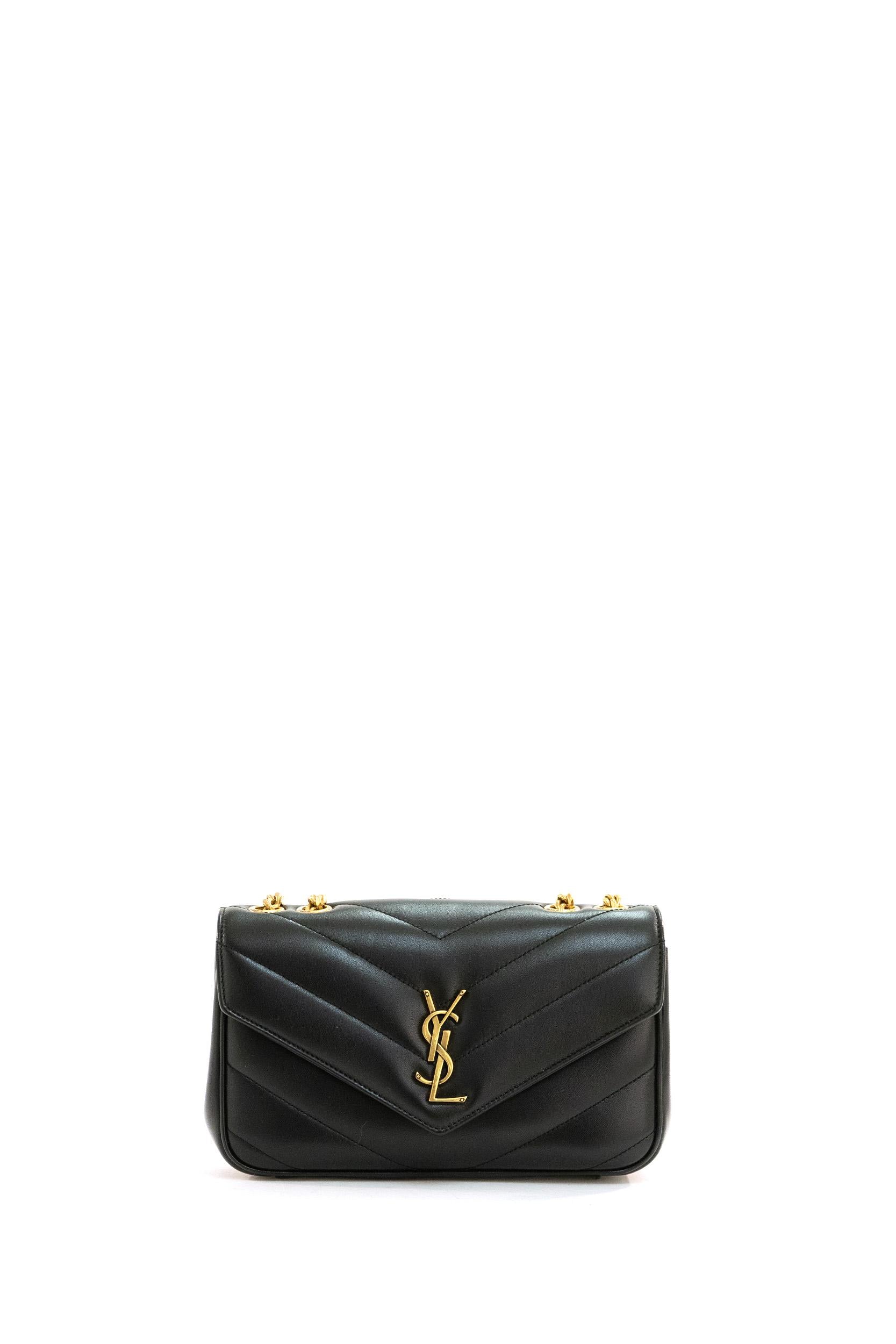 Borsa Loulou Small in nappa matelassè color nero <BR/> 801437 AAEAX 1000 SAINT LAURENT