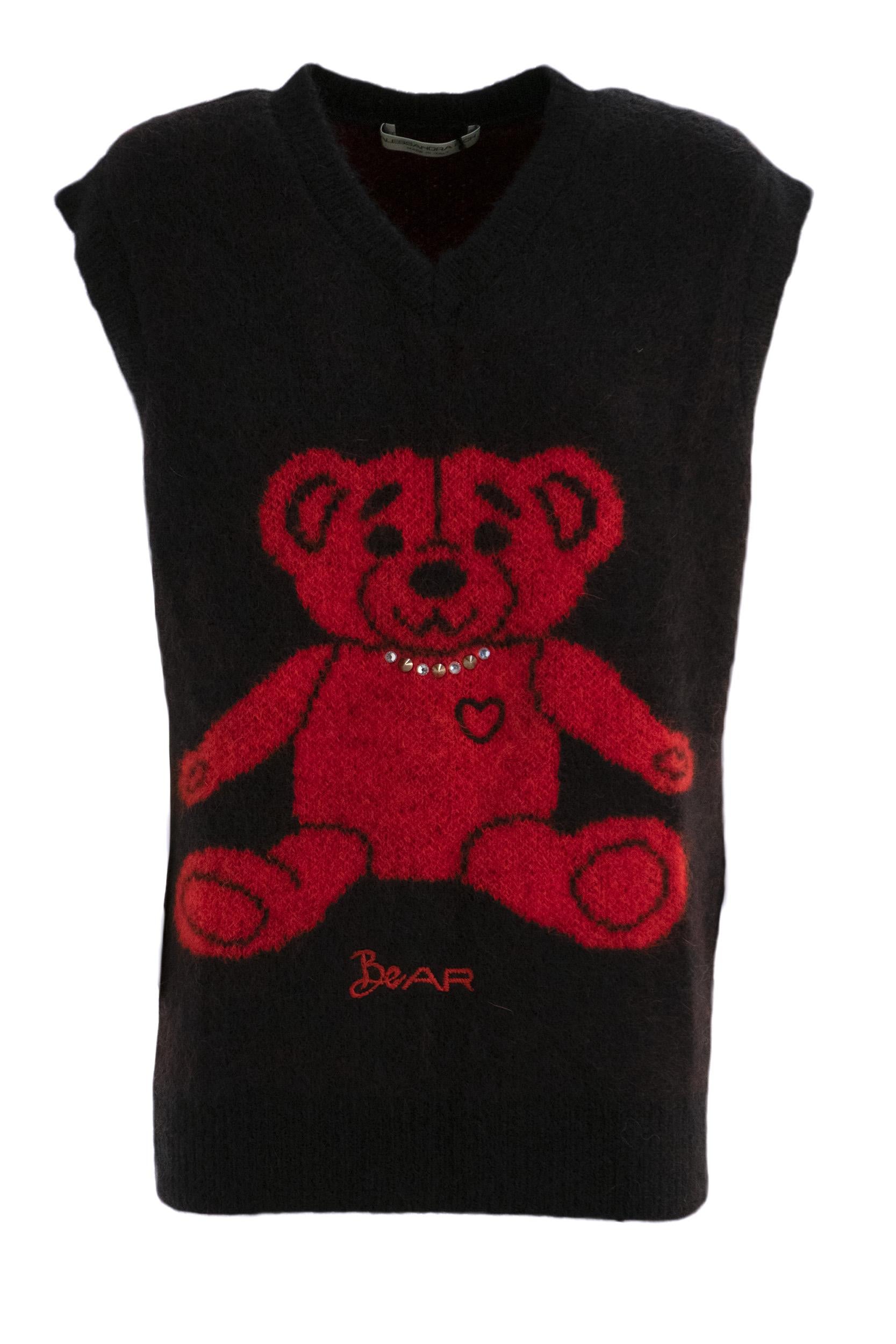 Pullover smanicato<BR/> FAB3476 K4054 9008 ALESSANDRA RICH