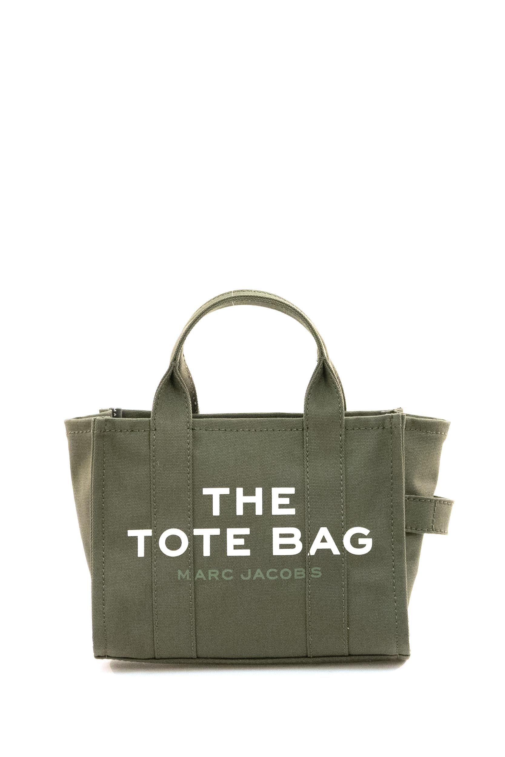 Borsa The Tote di cotone canvas verde<BR/> M0016493 305 MARC JACOBS