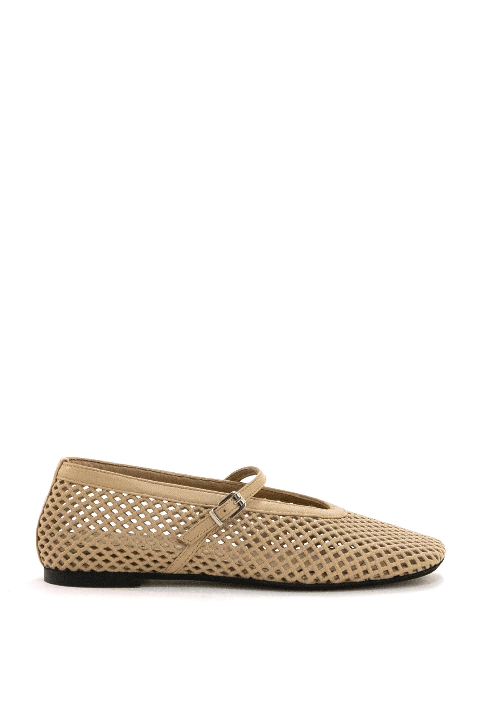 Ballerine Stacy in Pelle Traforata<BR/> PBAL63 MONTECARLO SABBIA POEVE