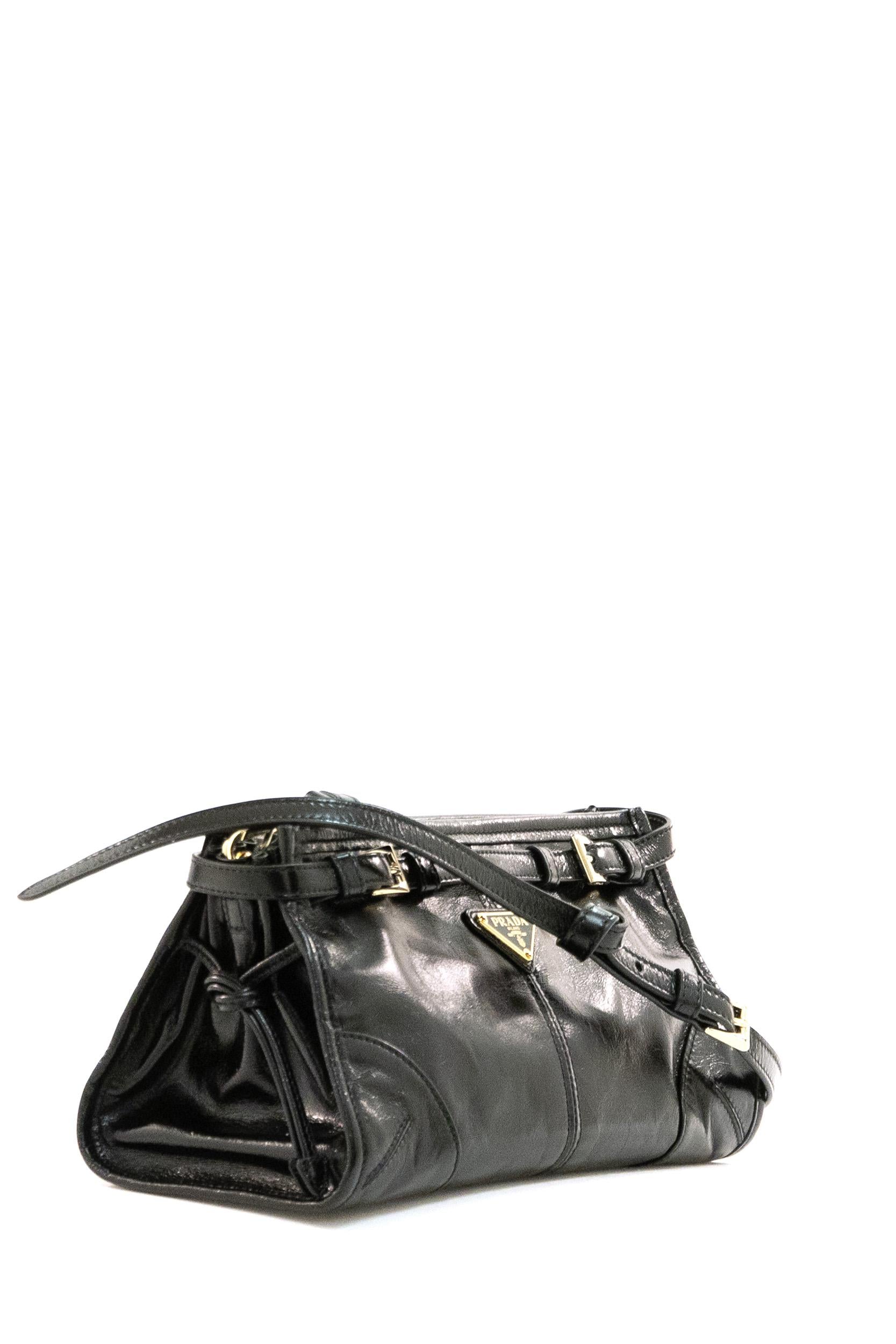 Borsa Prada Bonnie small in pelle di colore nero<BR/> 1BH215 2CYR F0002 PRADA