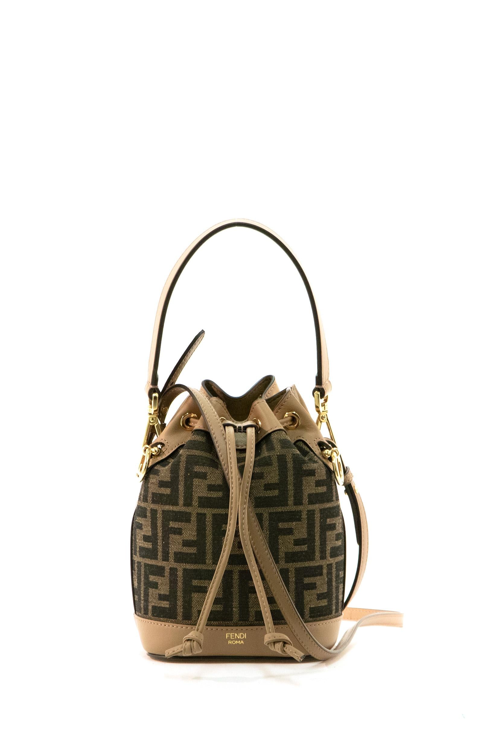 Borsa Mon Tresor a secchiello in tessuto a motivo FF jacquard 8BS093 ALP3 F1AOE FENDI