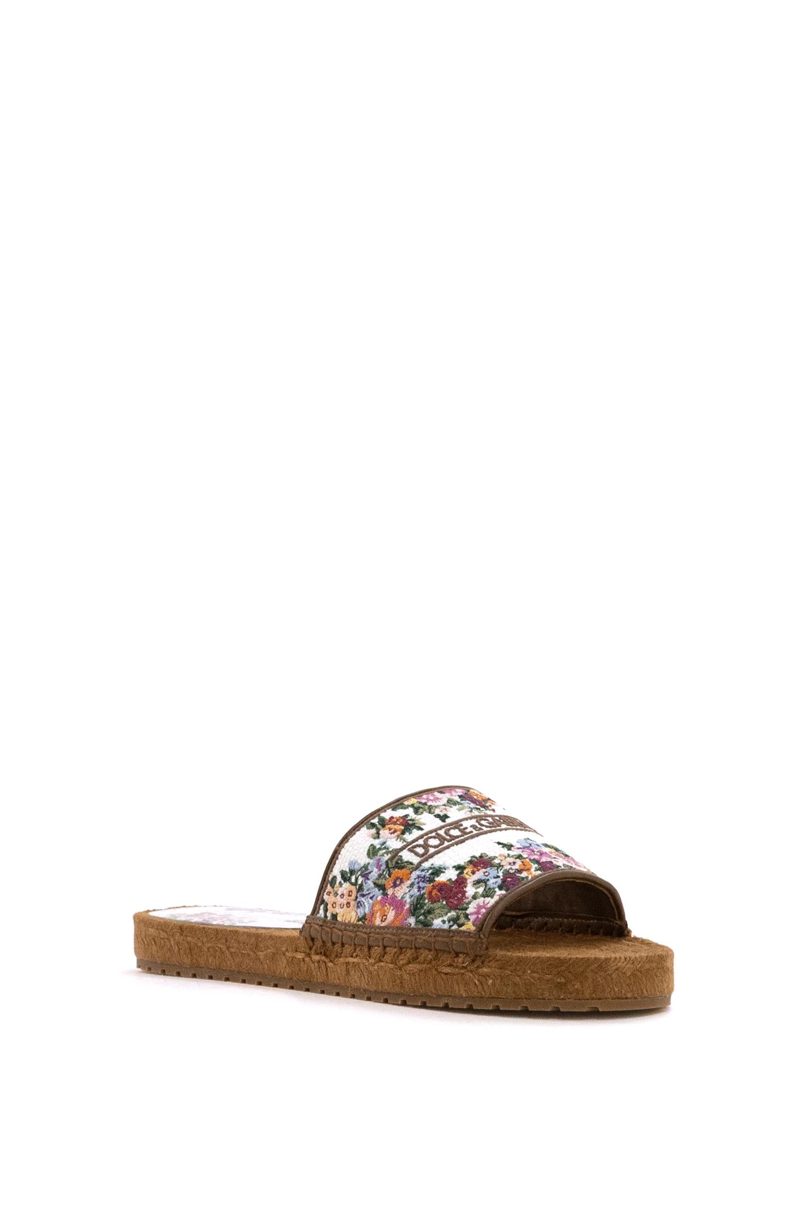 Sandali Espadrillas in Nappa con Ricamo<BR/> CE0148 A6483 8V135 DOLCE & GABBANA