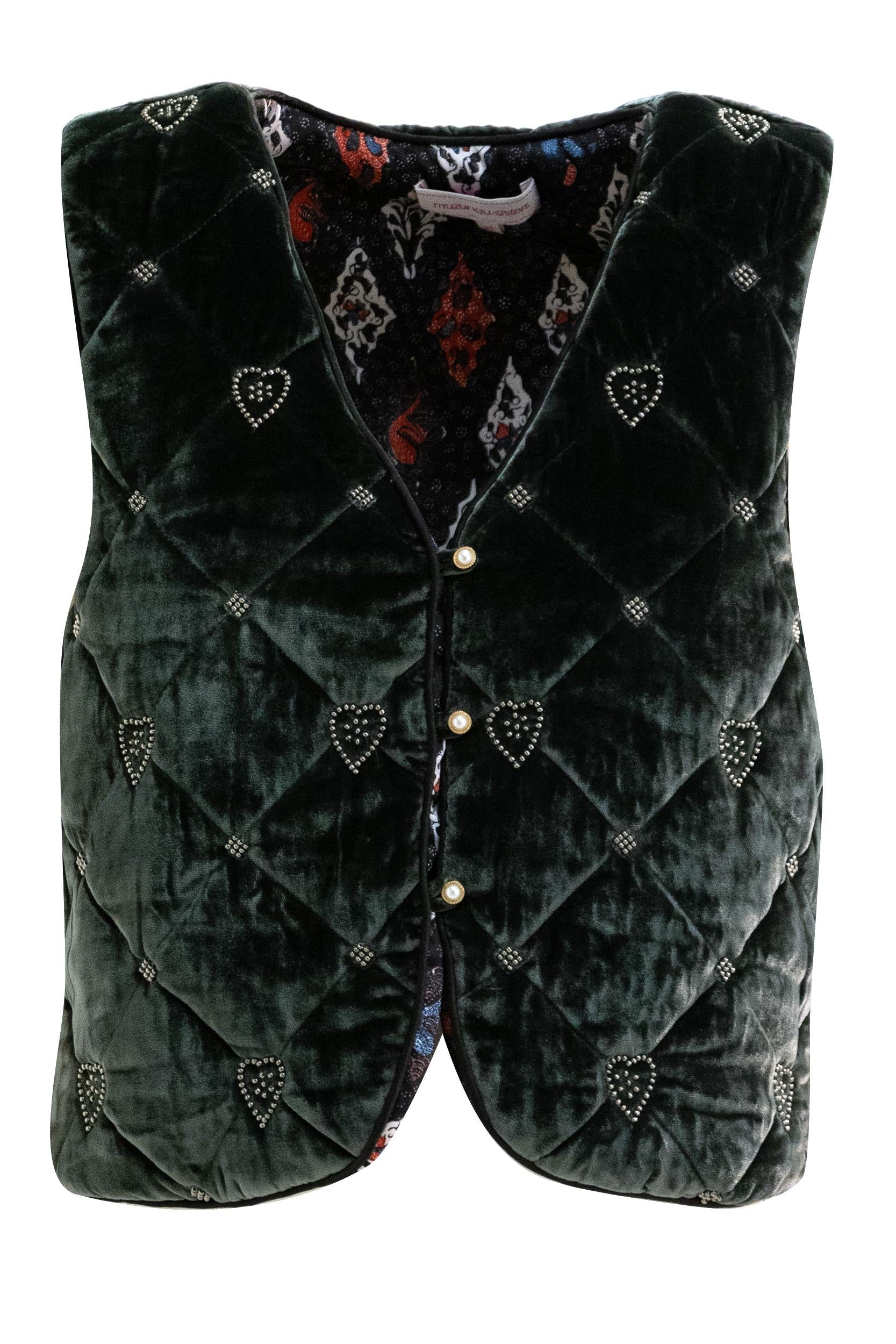 Gilet<BR/> GIGI GILET VELVET STEEL GREY MUZUNGU SISTERS