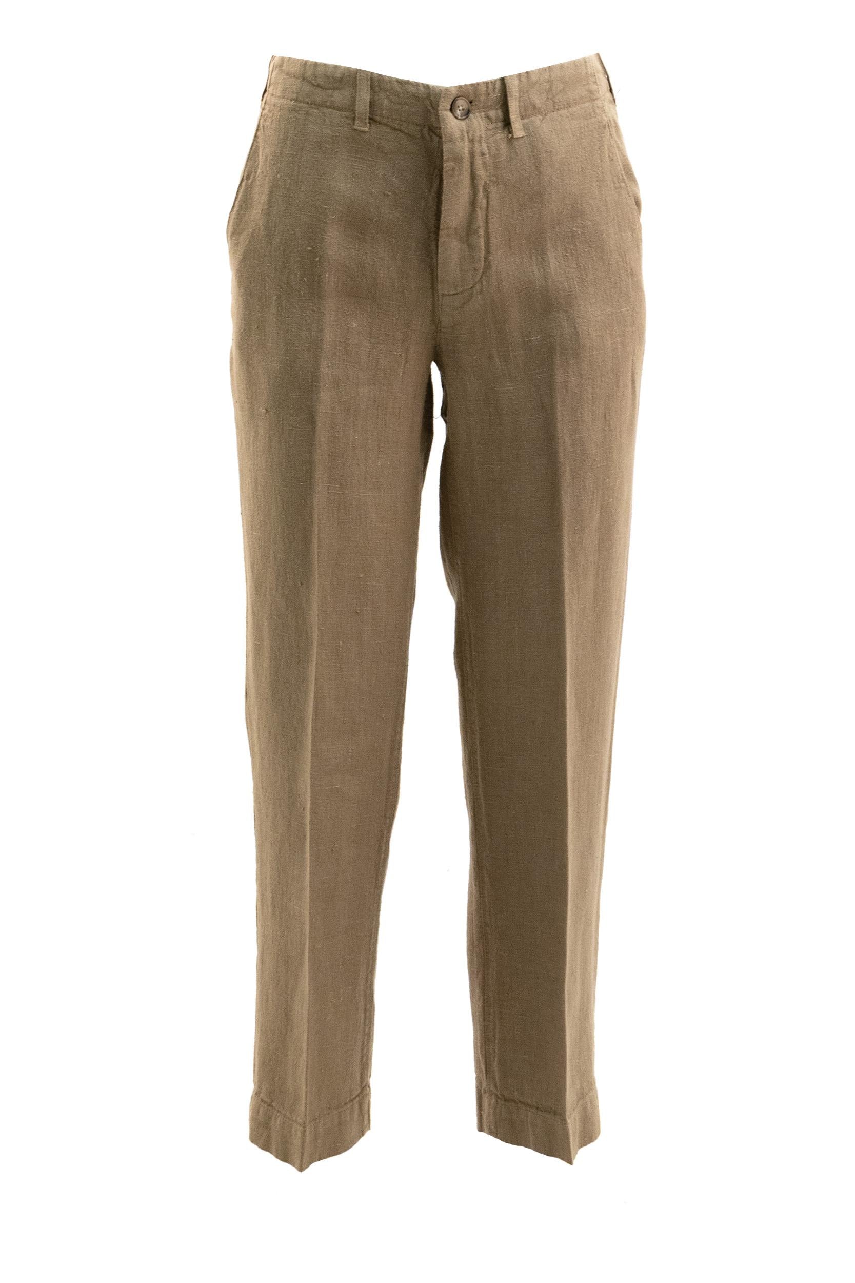 Pantaloni in lino di colore marrone KP294MT4502 522 KILTIE