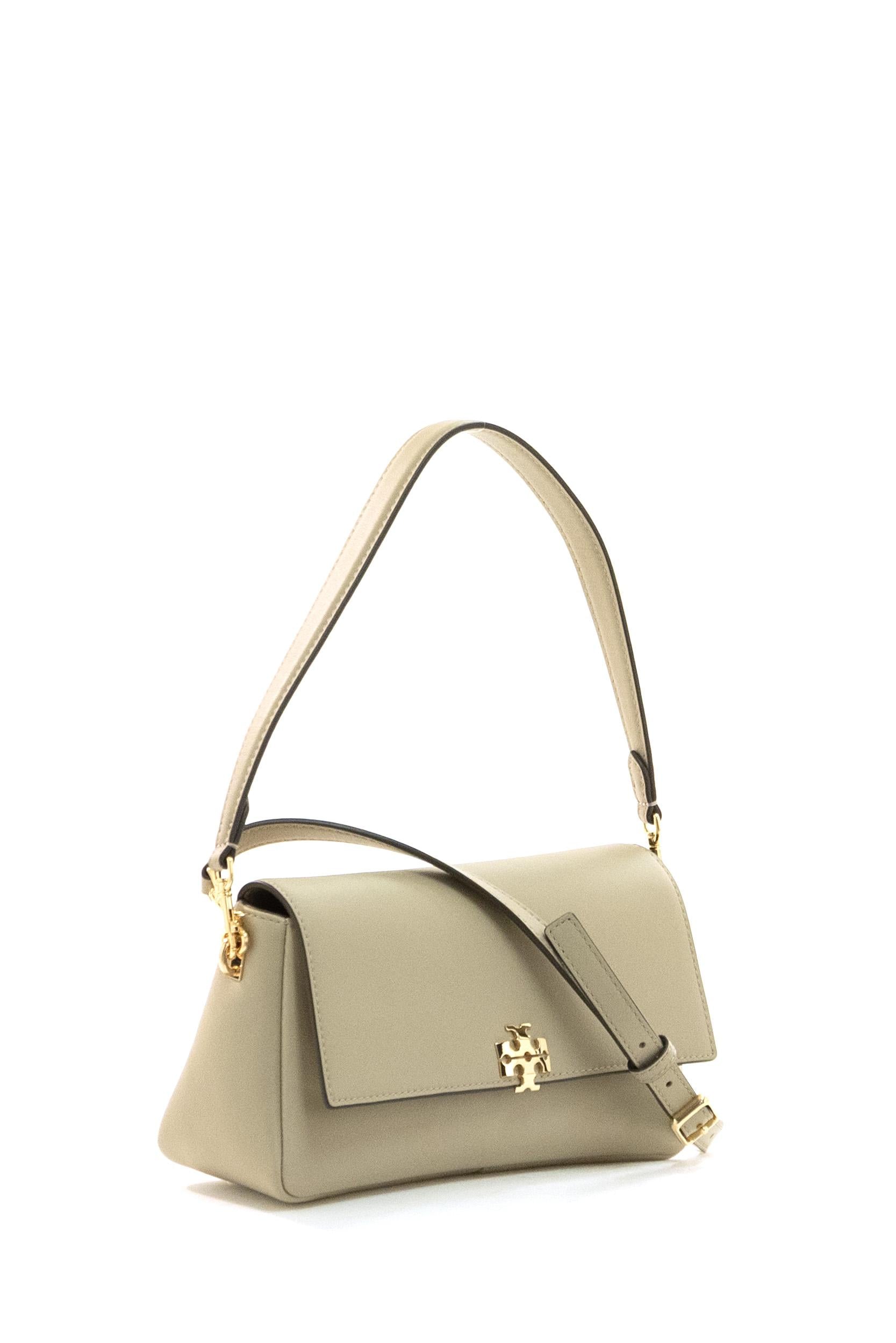 Borsa Charlie in pelle color tortora<BR/> 180725 021 TORY BURCH