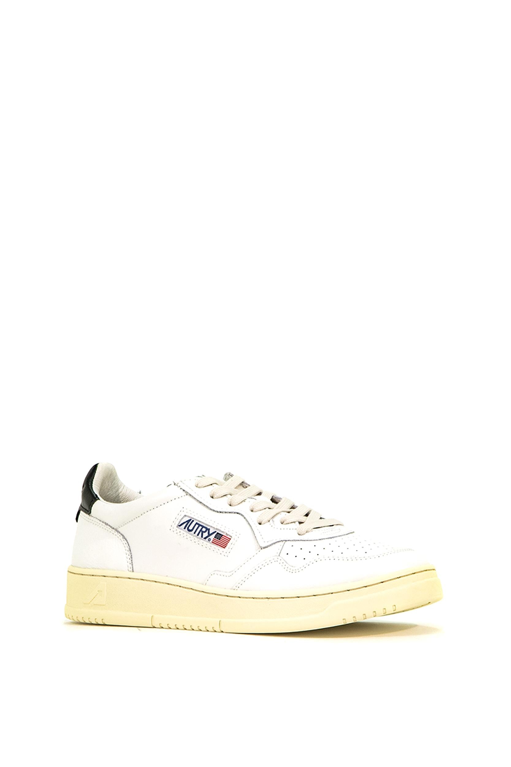 Sneaker Medalist in pelle con talloncino colore nero AULM LL22 WHT/BLACK AUTRY