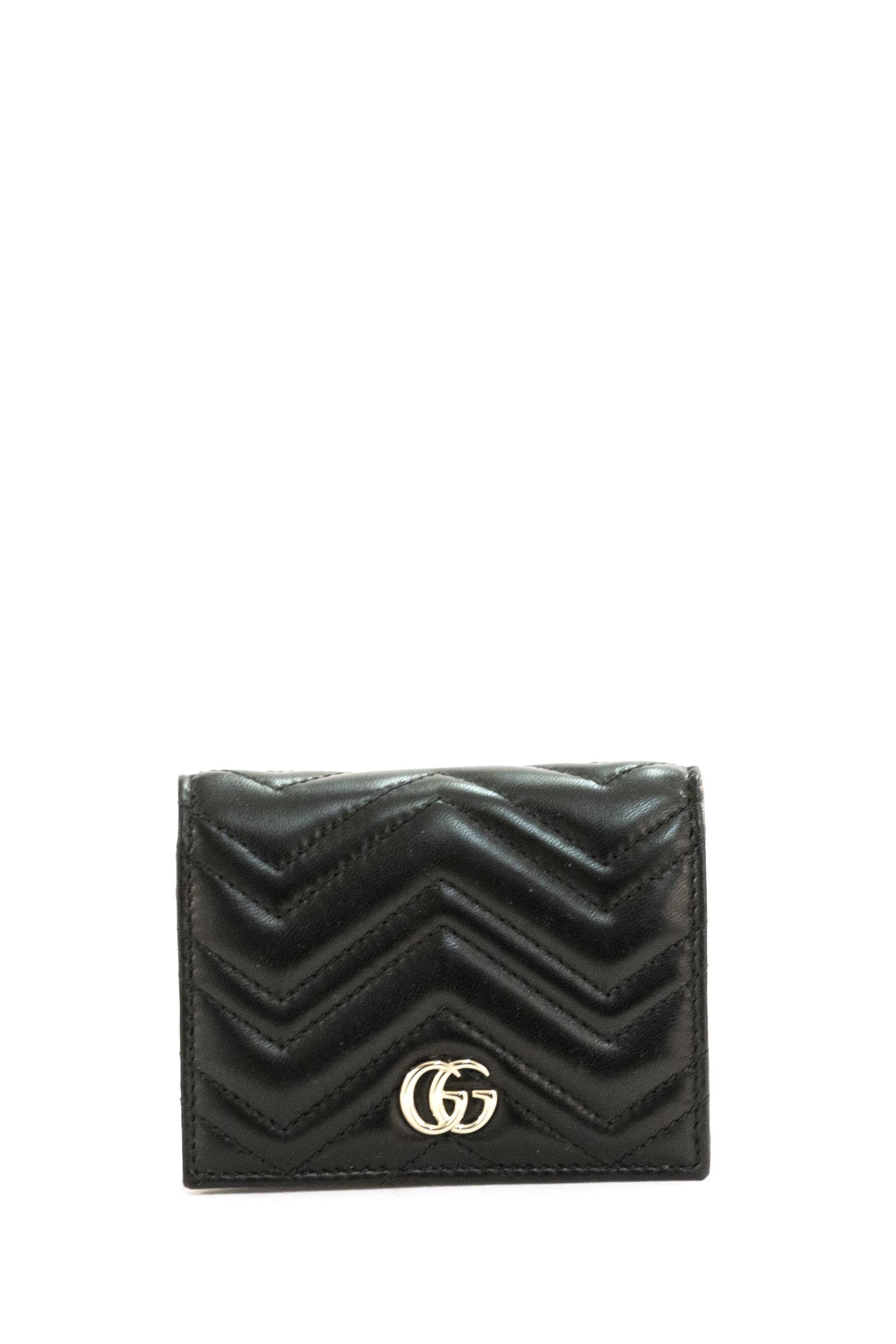 Portafoglio GG Marmont in Nappa<BR/> 466492 AAFAX 1000 GUCCI