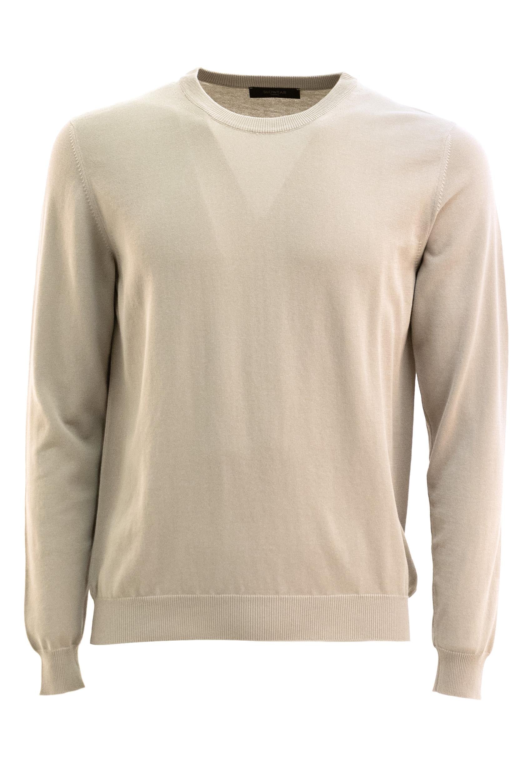 Pullover Girocollo in Crêpe di Cotone<BR/> 810234 ZY318 Z0968 ZANONE