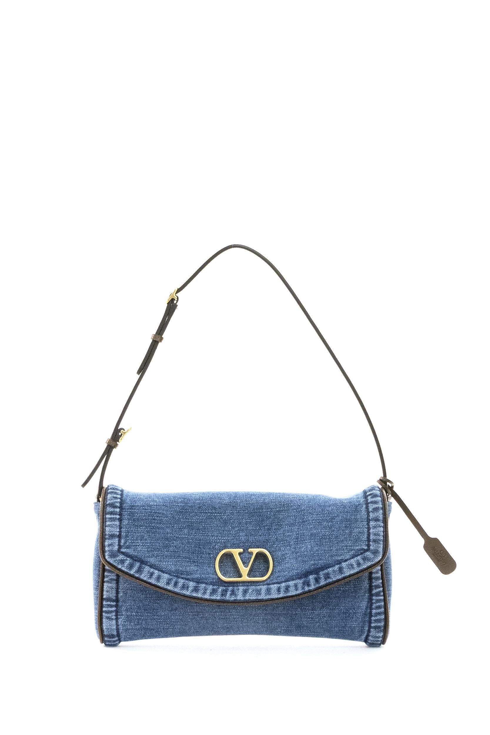 Borsa DeVain in denim color azzurro<BR/> 8W0B0T31AXQ CXJ VALENTINO GARAVANI