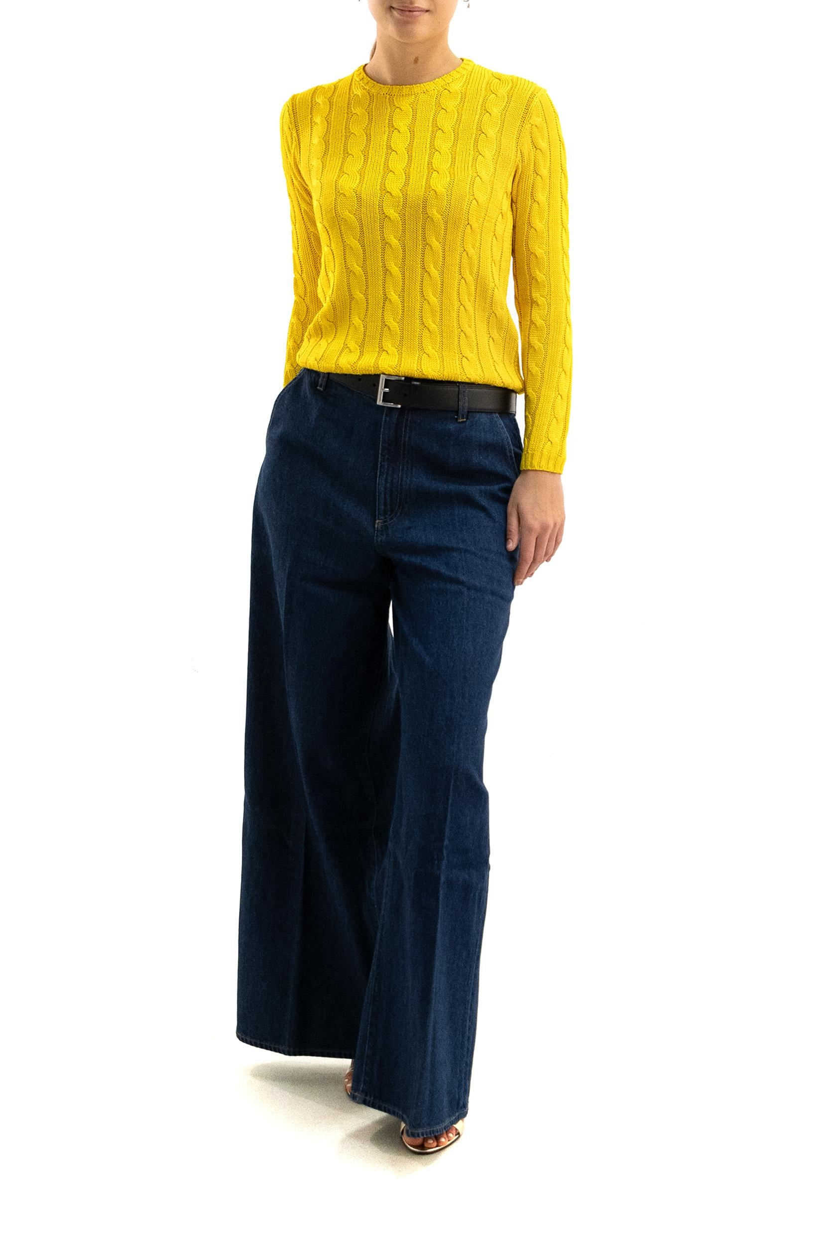 Pullover in Seta Giallo<BR/> 290900054035 YELLOW RALPH LAUREN