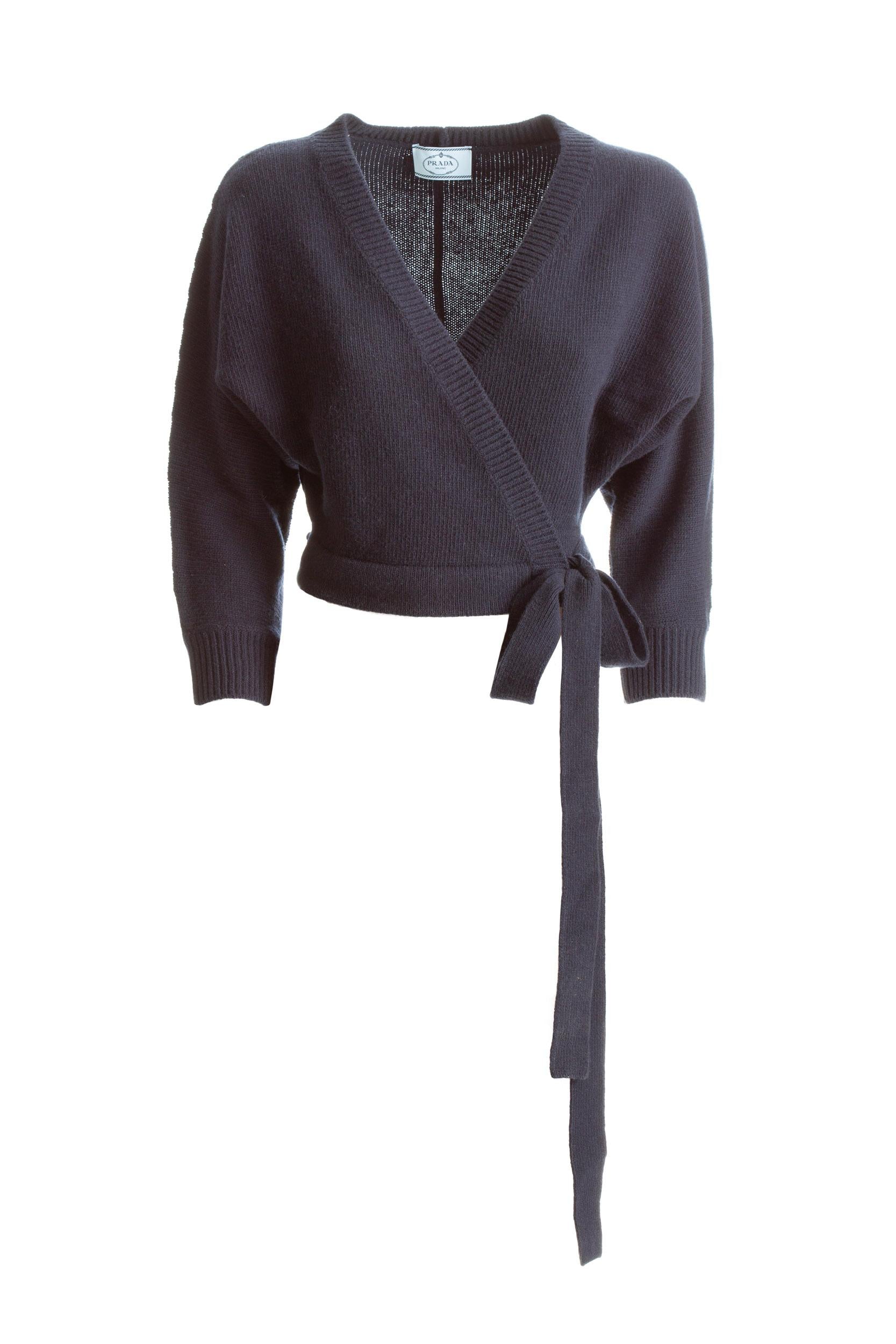 Maglia Cardigan in Lana Cashmere<BR/> P25H90 S 211 1YG8 F0008 PRADA