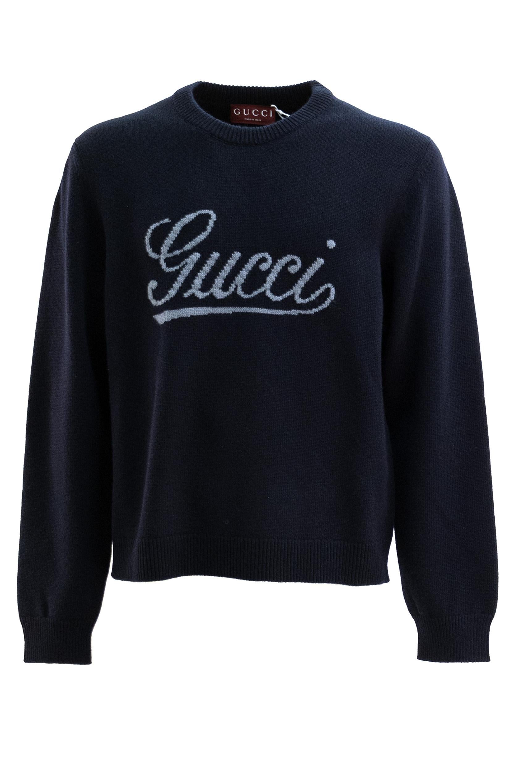 Maglione in Lana con Intarsio<BR/> 795347 XKD74 4071 GUCCI