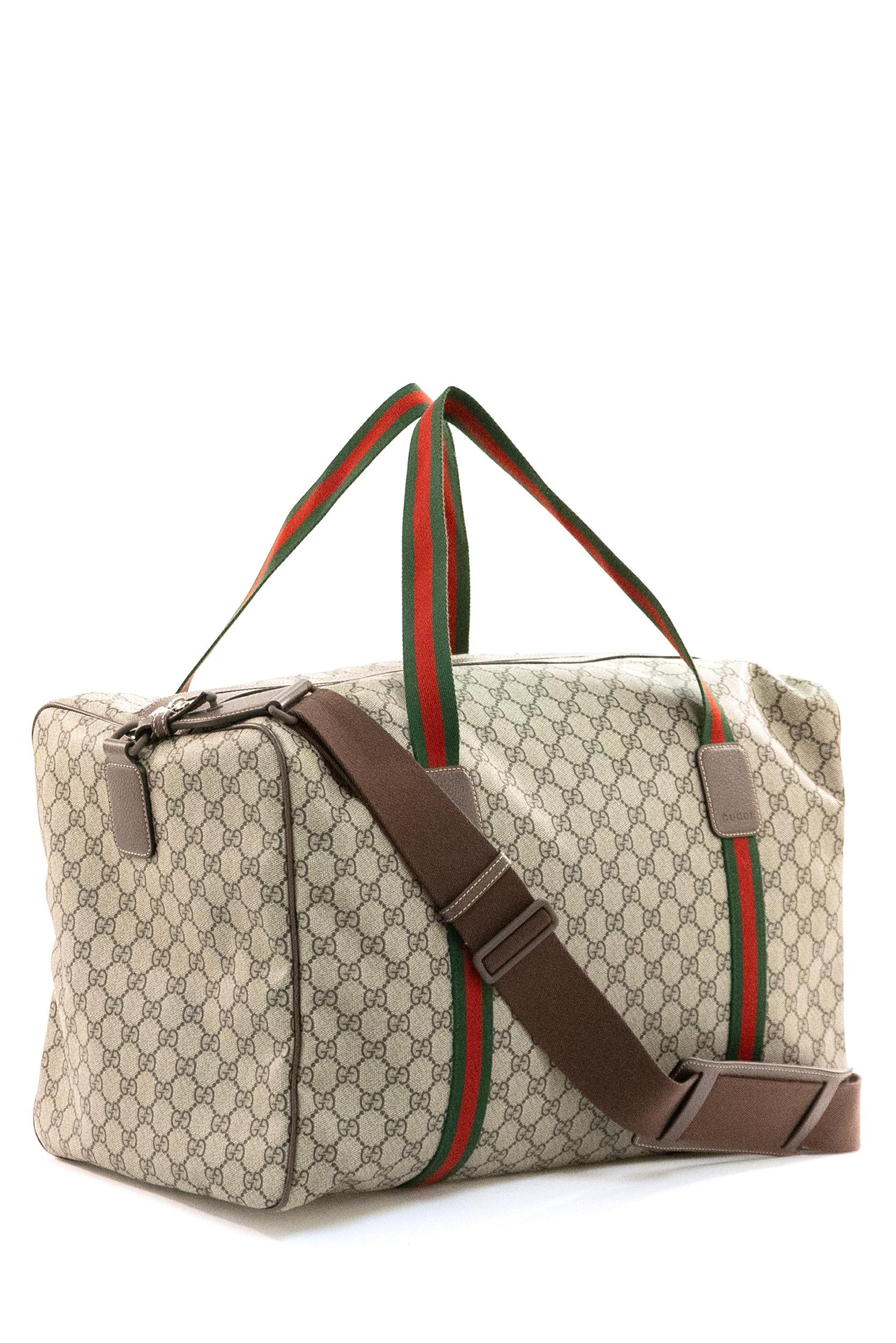 Borsa da viaggio large in tessuto GG Supreme color beige 758664 FACK7 9768 GUCCI