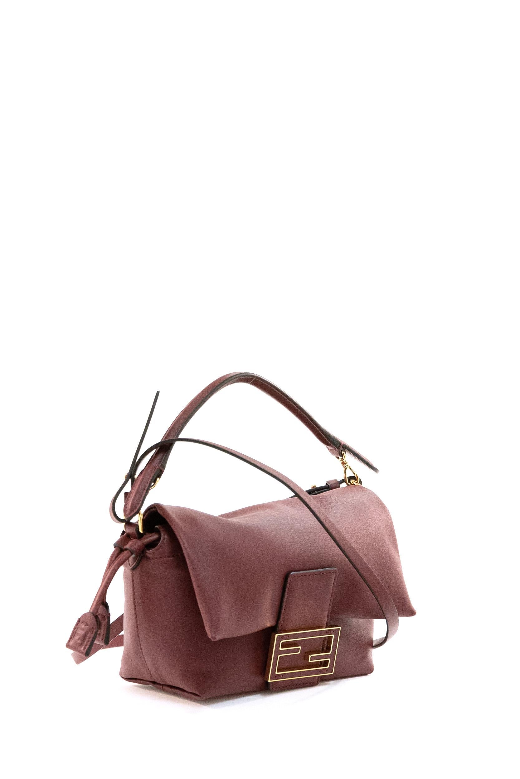 Mamma Baguette Small in nappa color bordeaux <BR/> 8BS105 ABVE F0YPU FENDI
