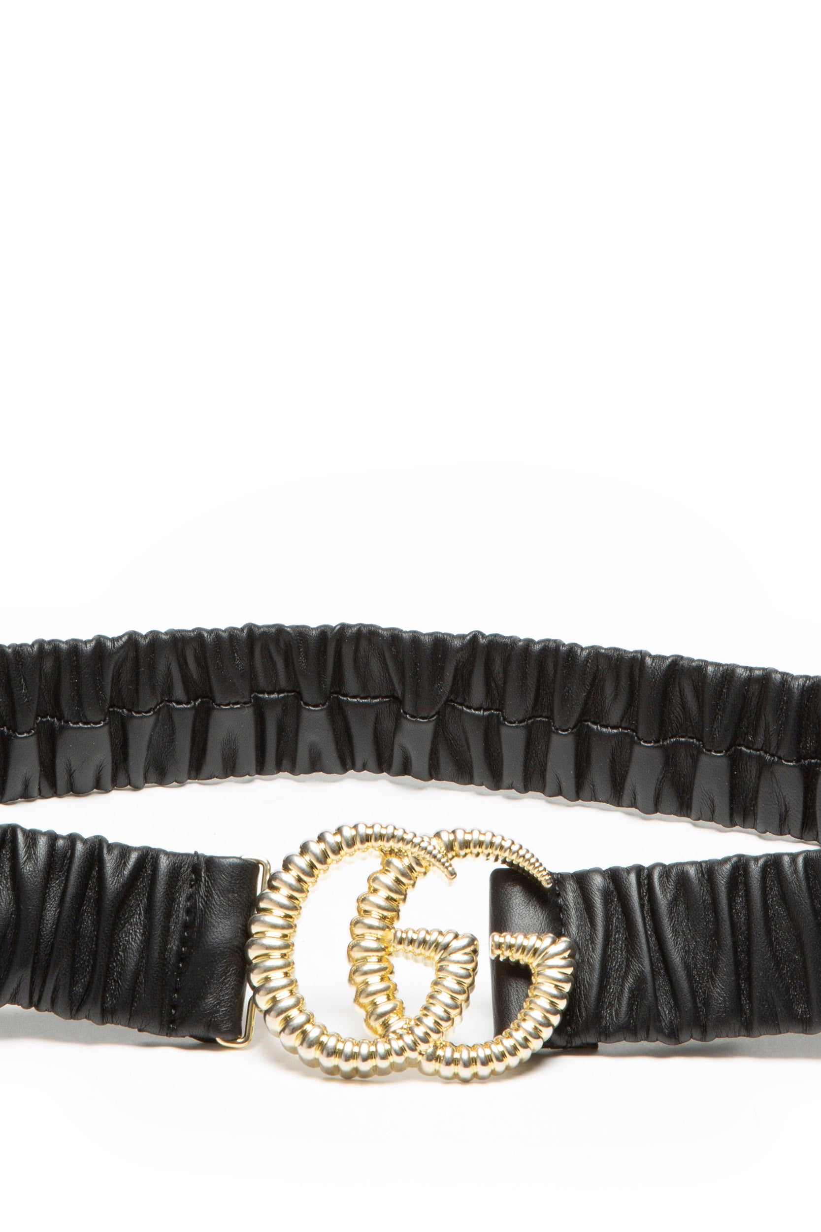 Gucci 582093 B340G cintura elasticizzata in pelle<BR/> 582093 B340G 1000 GUCCI 