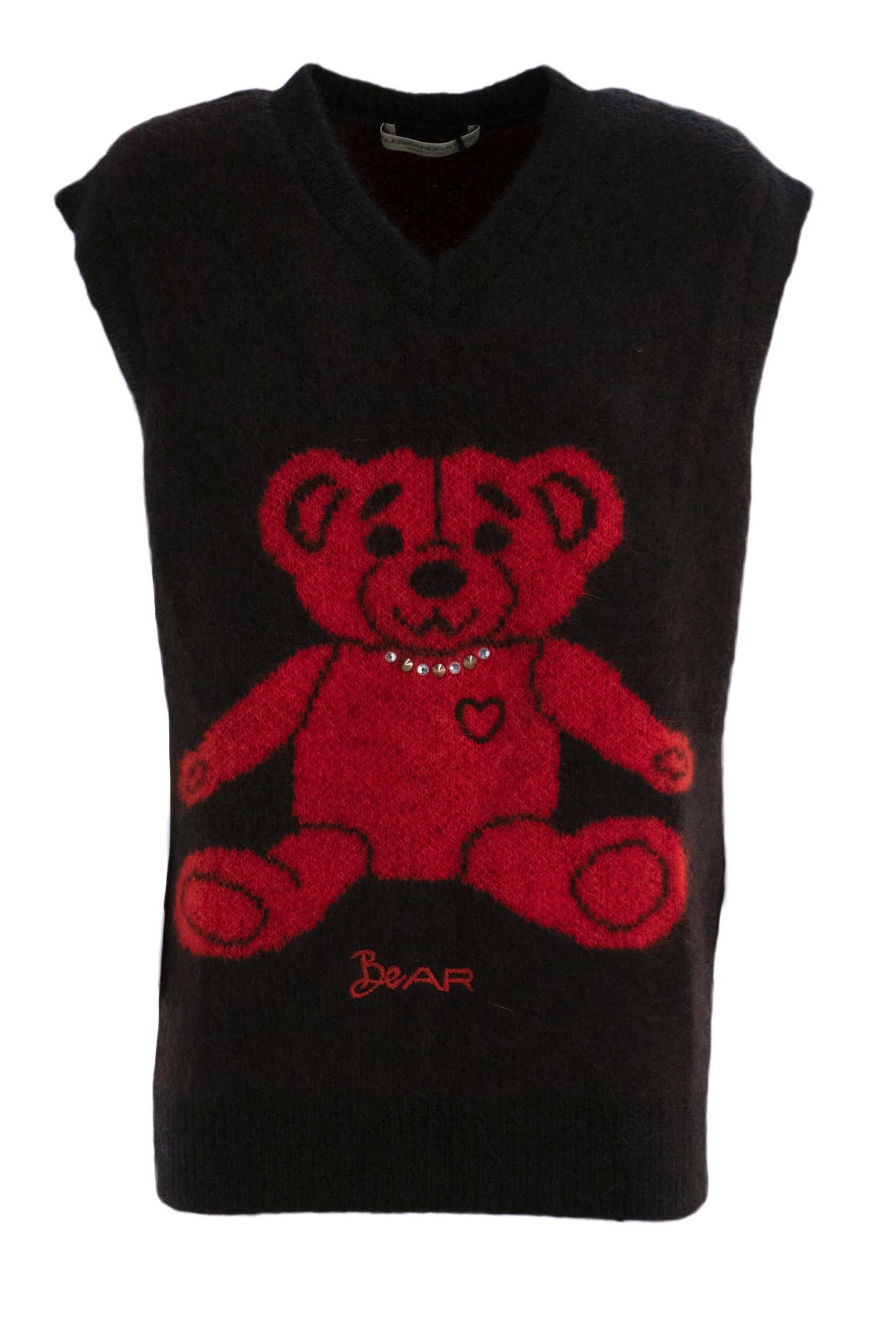 Pullover smanicato<BR/> FAB3476 K4054 9008 ALESSANDRA RICH 
