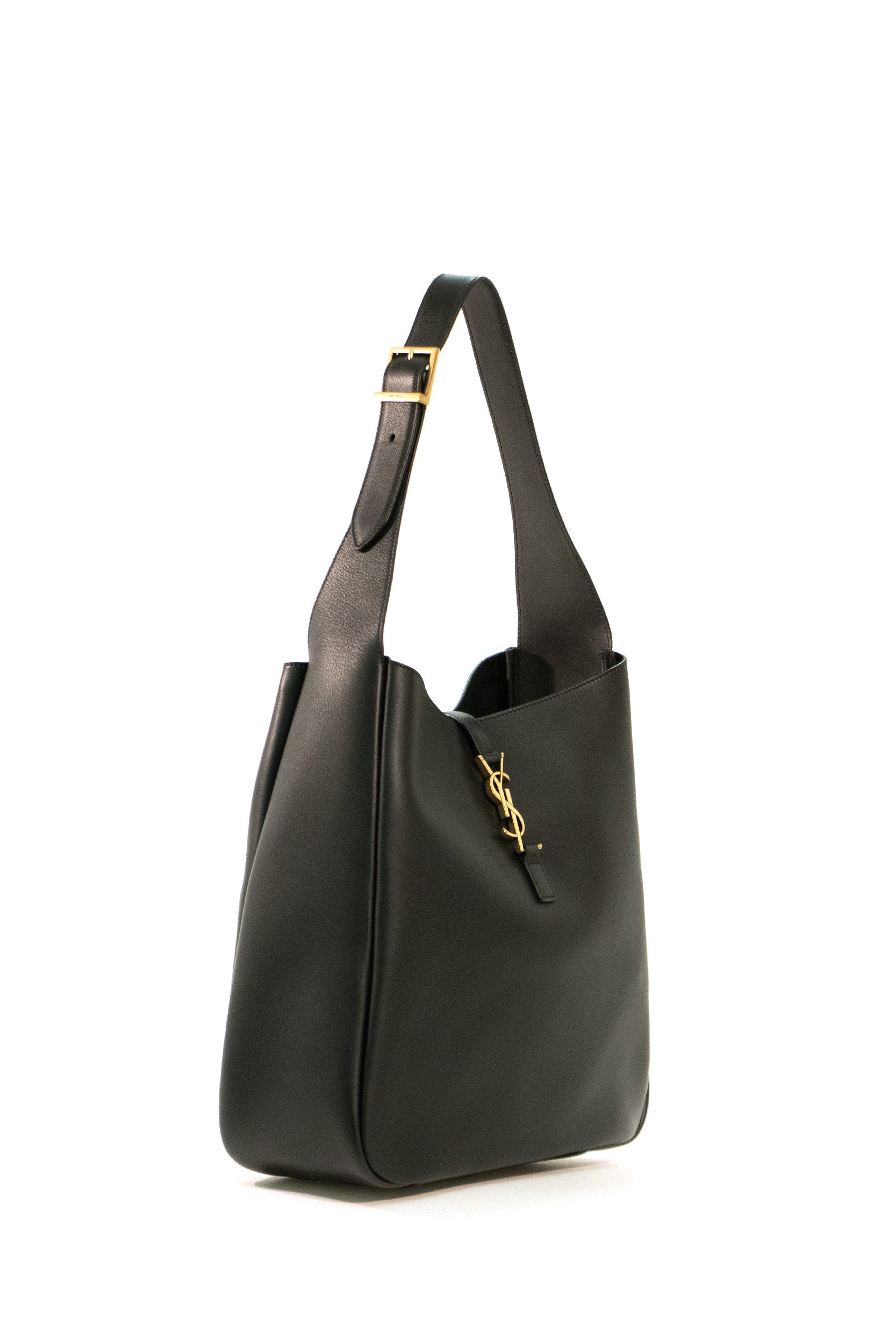 Borsa Le 5 à 7 Large in pelle leggermente martellata color nero <BR/> 753837 AAAUQ 1000 SAINT LAURENT 