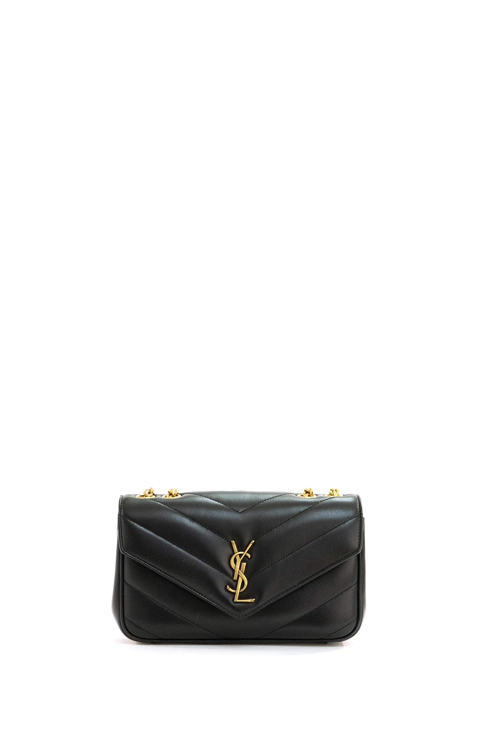 Borsa Loulou Small in nappa matelassè color nero <BR/> 801437 AAEAX 1000 SAINT LAURENT 
