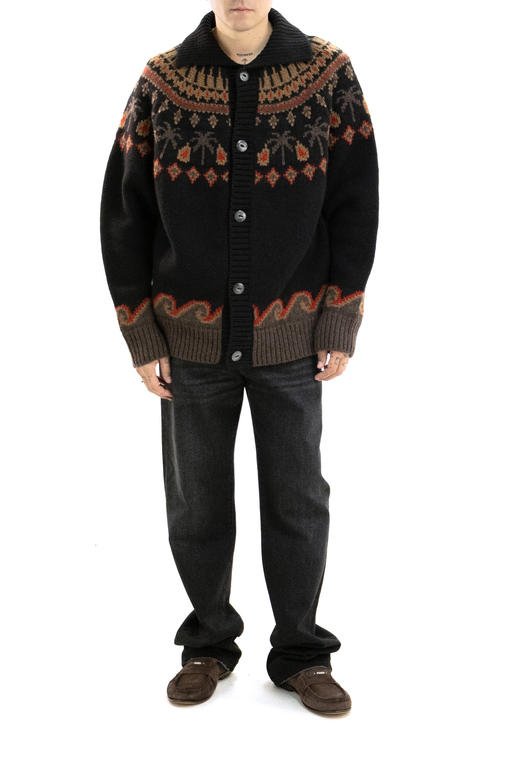 Cardigan Sweet Winter in Lana<BR/> LMHQ005E26KNI001 1060 ALANUI 
