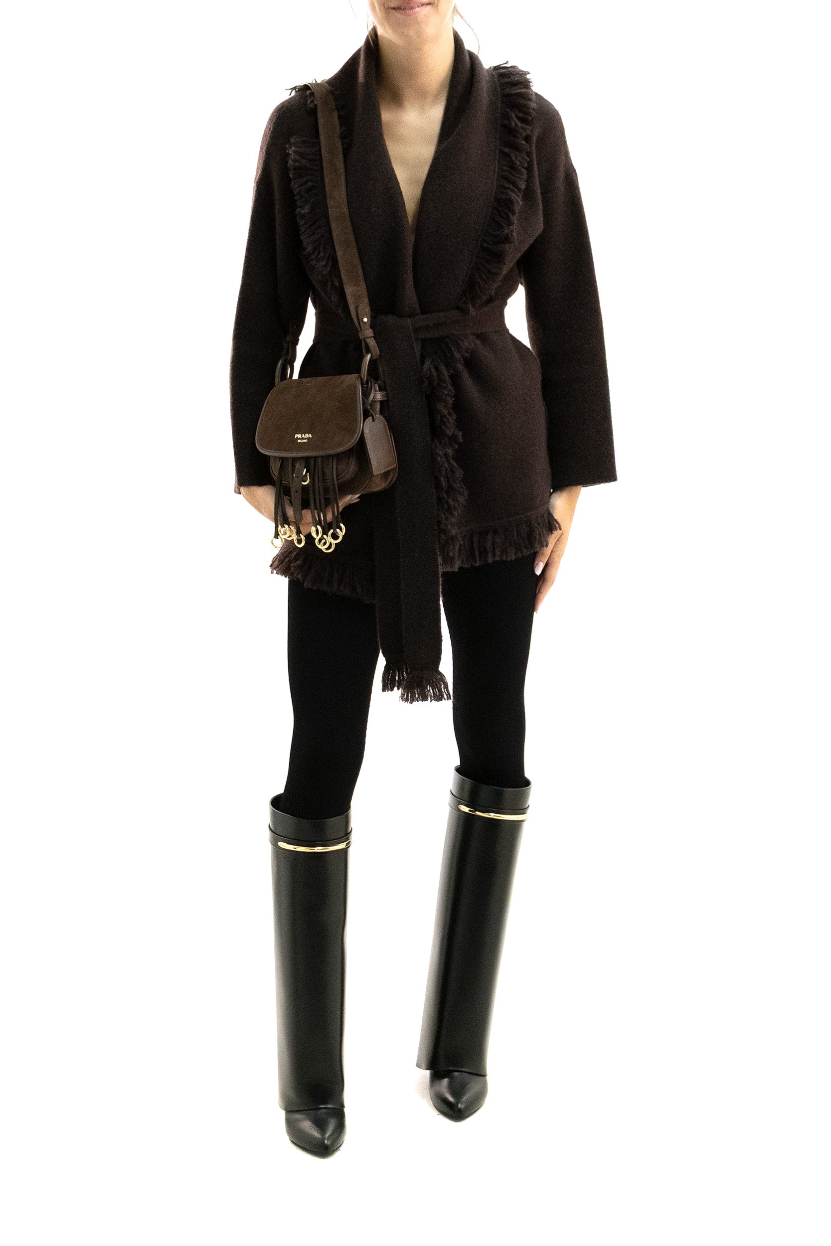 Cardigan Finest in Cashmere e Seta<BR/> LWHB064E26KNI009 6000 ALANUI 