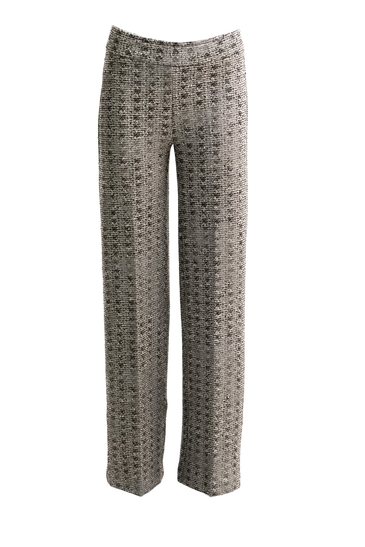 AVENUE MONTAIGNE Grey bouclé trousers, Grigio