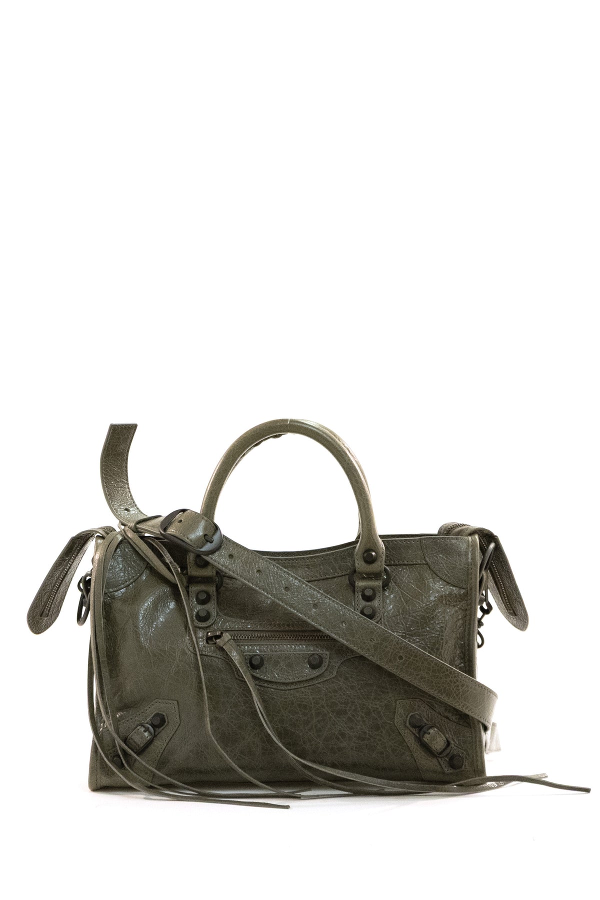 Borsa Le City small in pelle Arena di colore verde 865762 2ACFH 3258 BALENCIAGA 