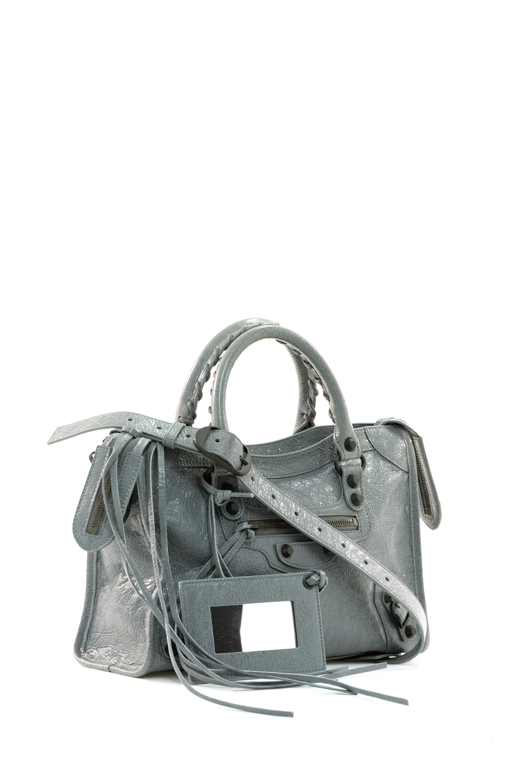 Borsa Le City small in pelle Arena di colore grigio<BR/> 865762 2ACFH 4751 BALENCIAGA 
