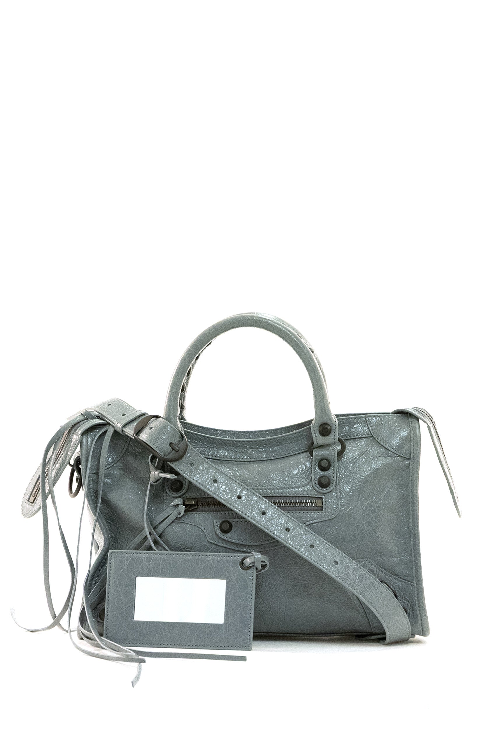 Borsa Le City small in pelle Arena di colore grigio<BR/> 865762 2ACFH 4751 BALENCIAGA 