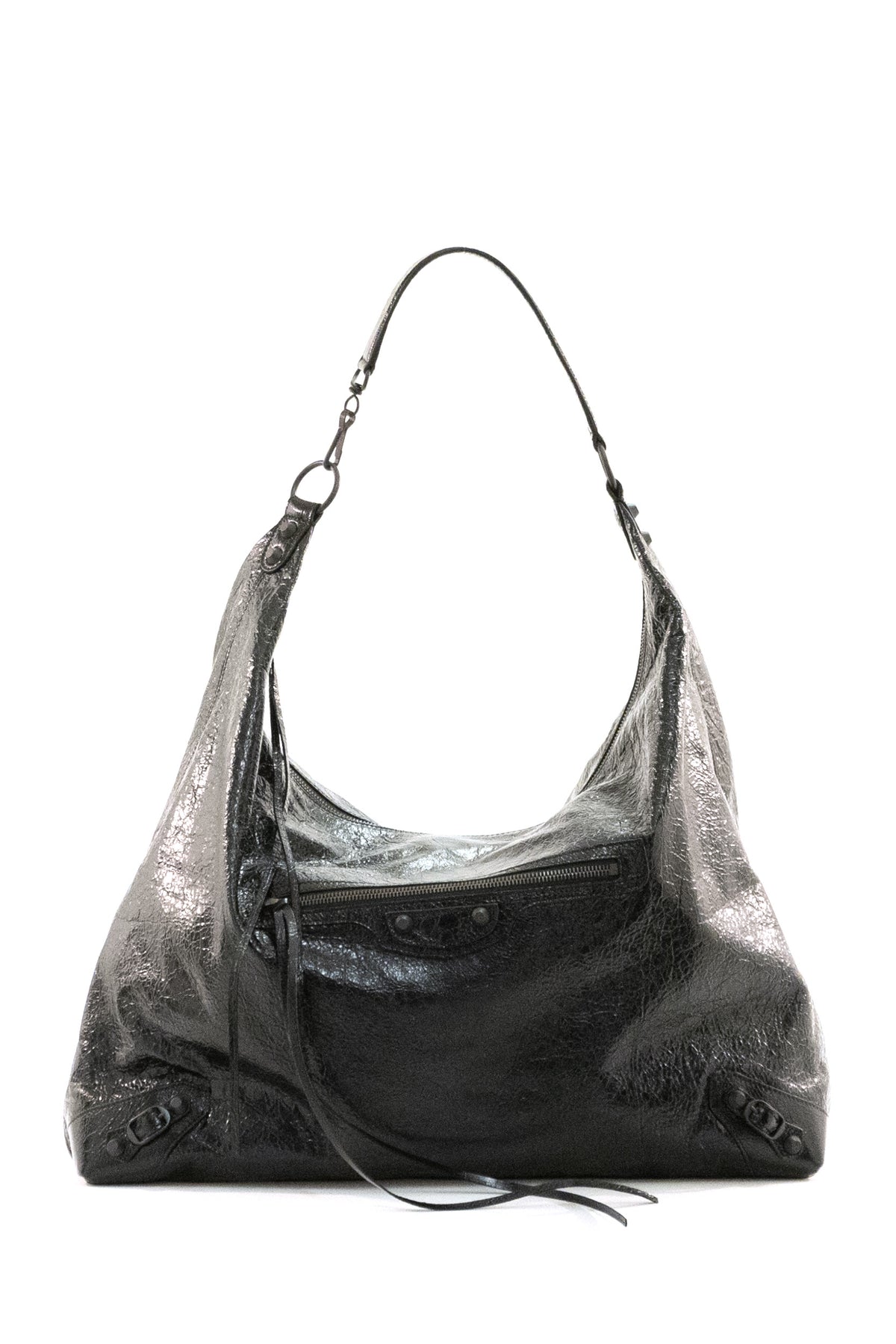 BALENCIAGA Borsa Le City Hobo Large in pelle Arena di colore nero
