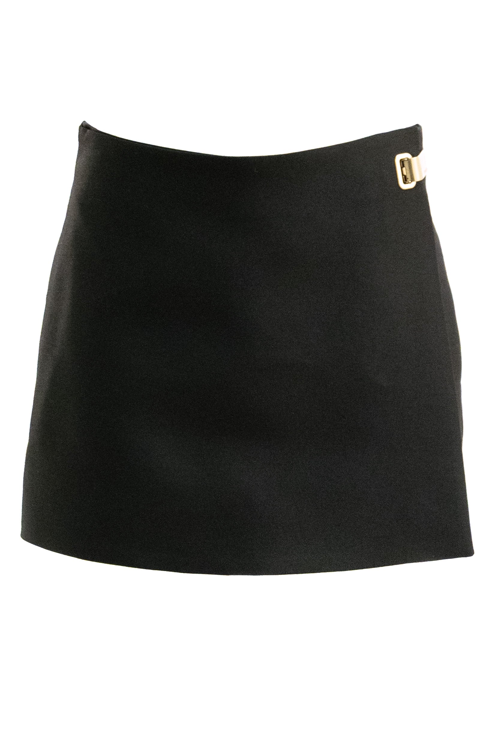 Skort in lana e seta di colore nero<BR/> A002BP TUT22 1000 BALENCIAGA 
