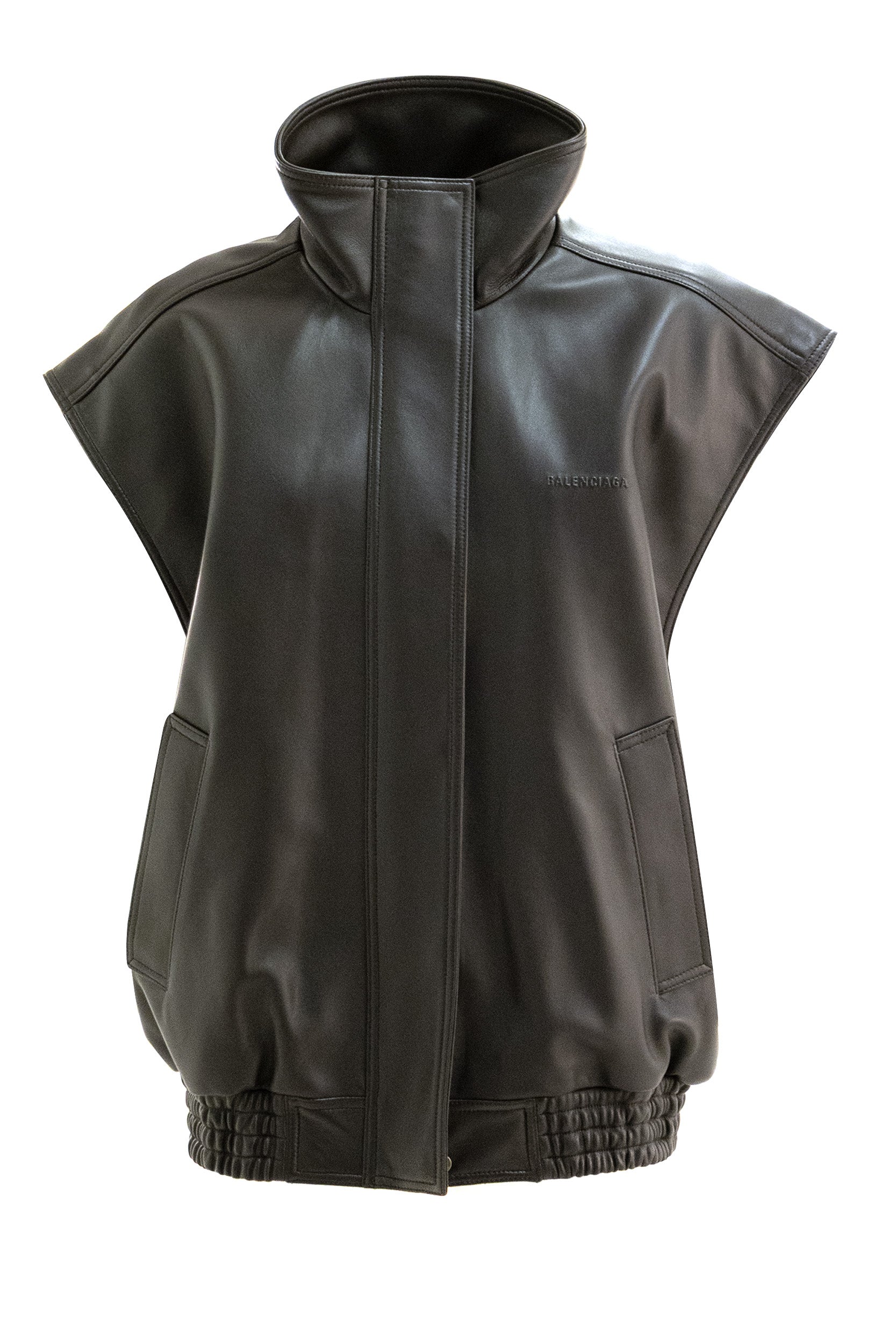 Blouson in pelle di colore marrone<BR/> A002FV TUS30 2505 BALENCIAGA 
