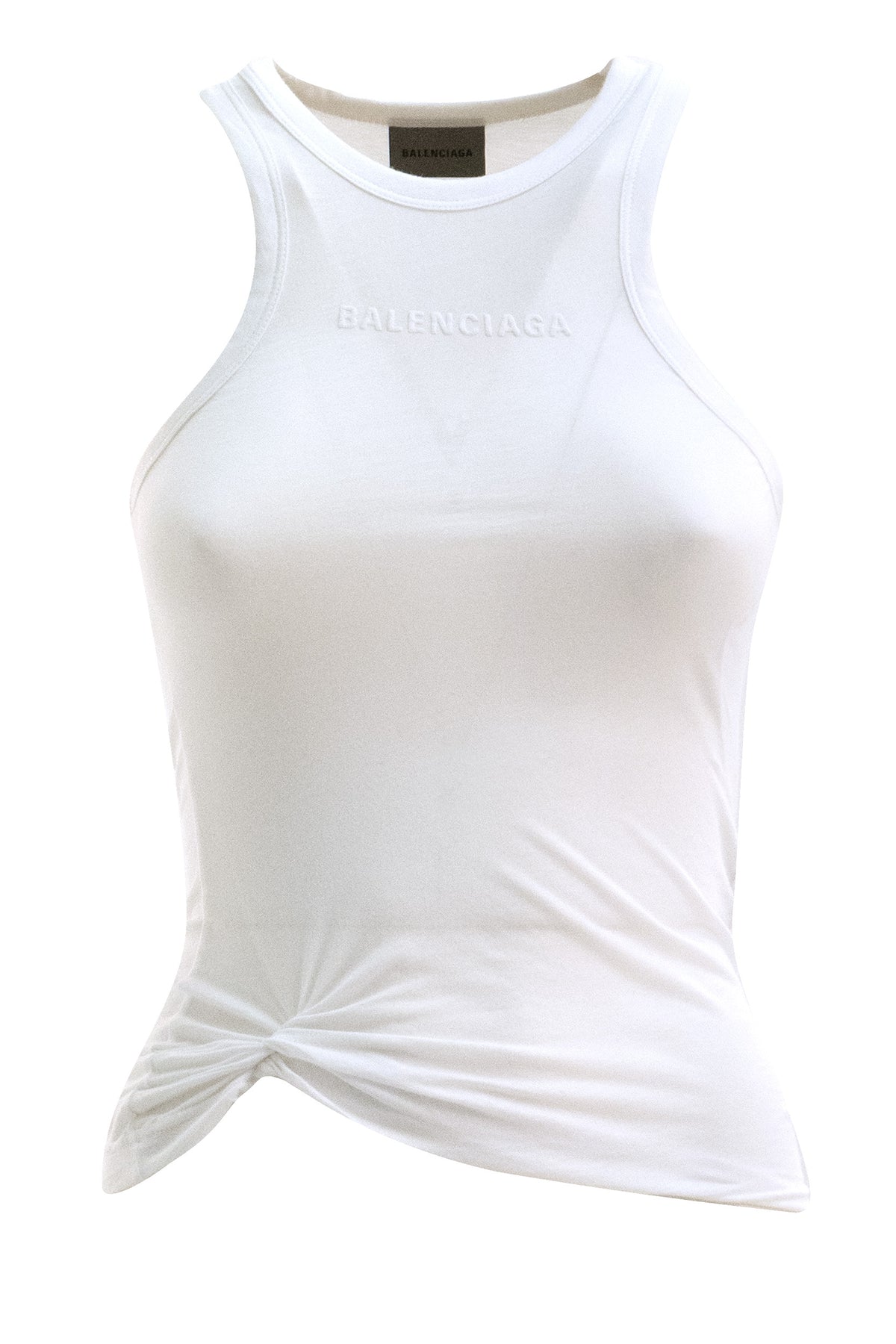 BALENCIAGA Top in jersey di colore bianco